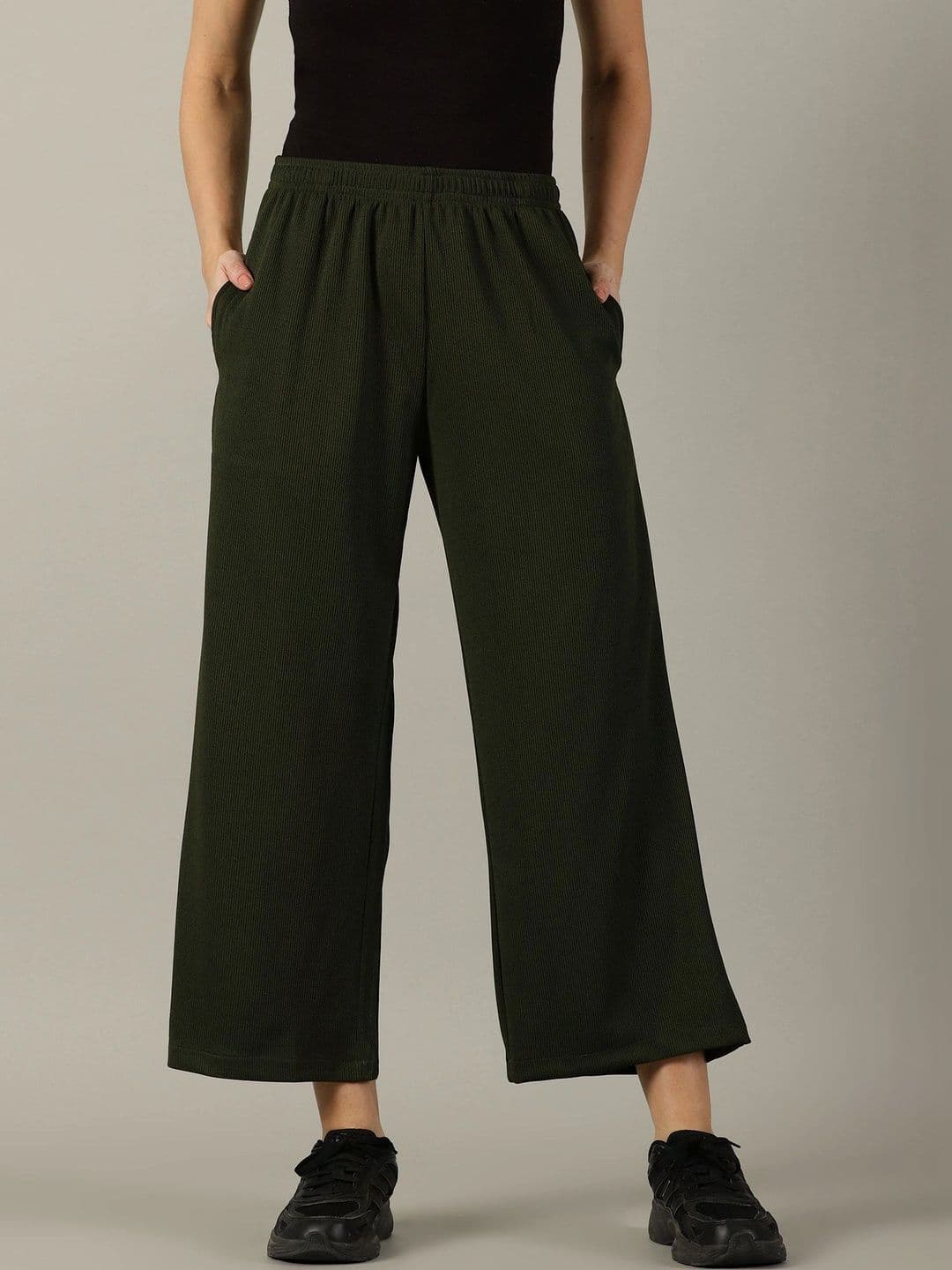 Sadda Fashion Women Knitted Cropped Palazzos - view 1