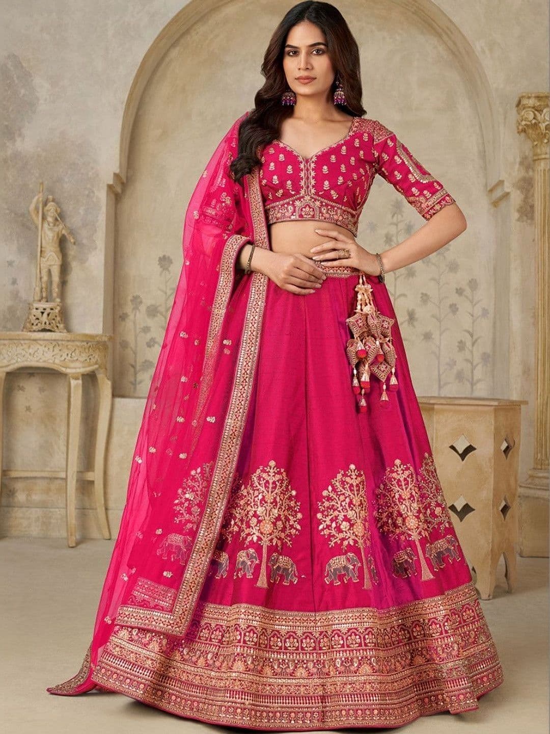 KESAR FAB Embroidered Semi-Stitched Lehenga & Blouse With Dupatta - view 1