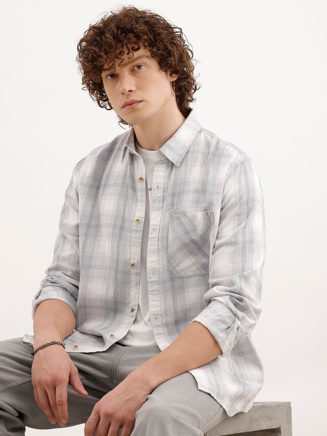 WROGN Checked Pure Cotton Casual Shirt - view 1