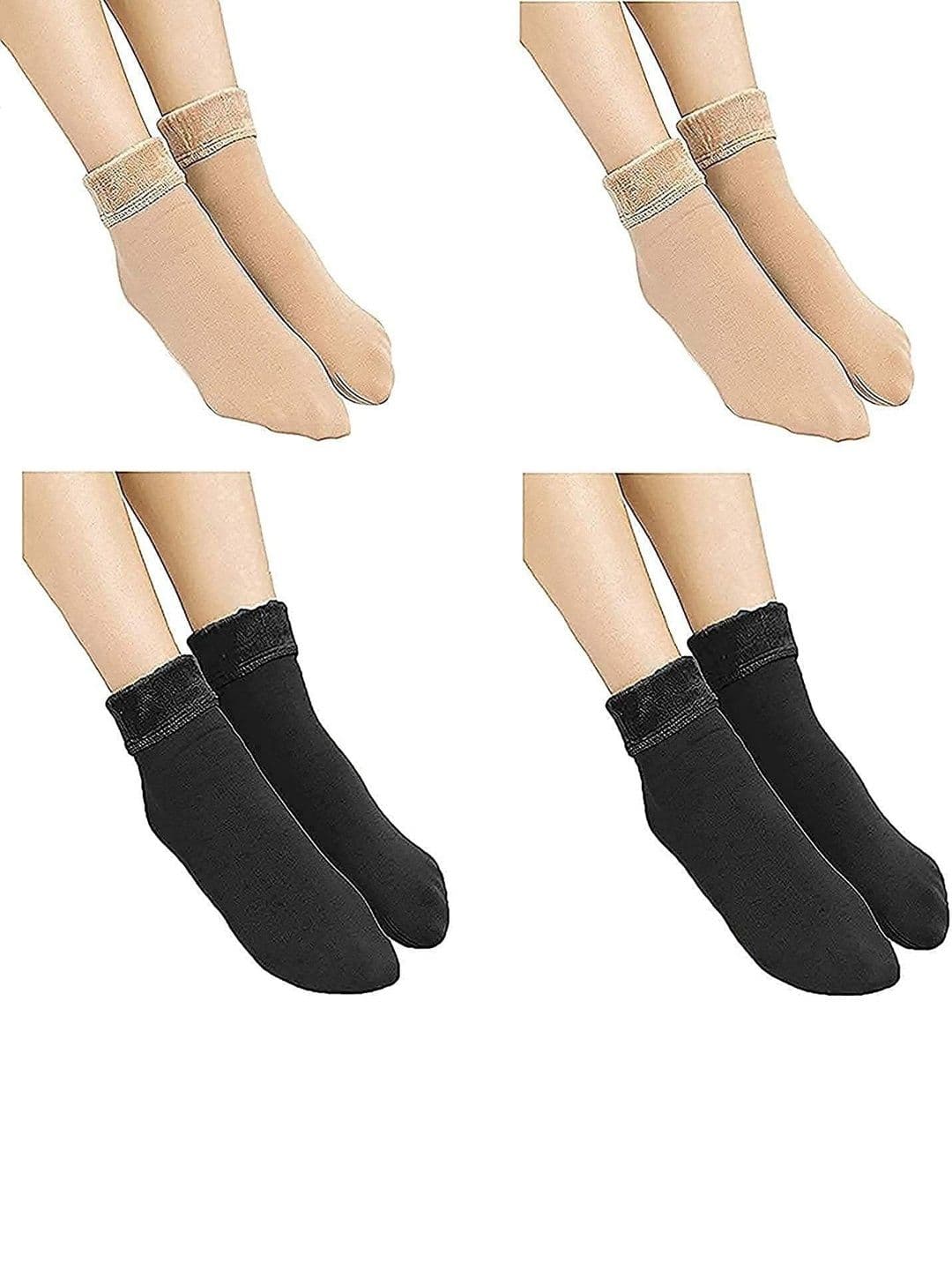 Faton Unisex Pack of 4 Cotton Ankle Length Socks - view 1