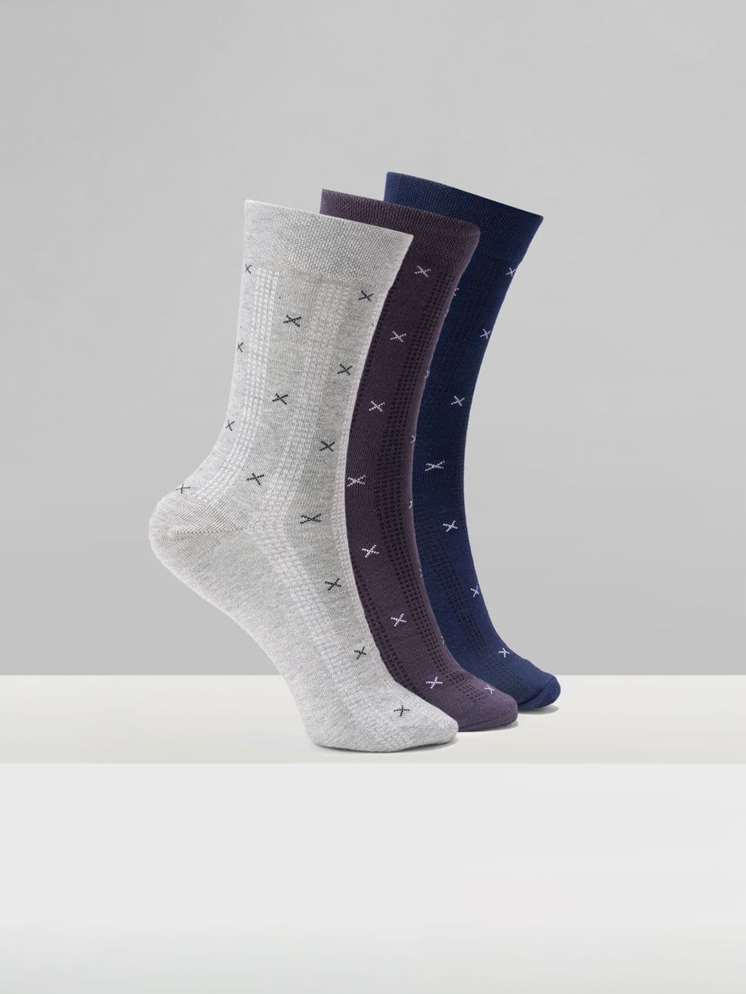 Urban Ranger by pantaloons Men Pack of 3 Cotton Blend Assorted Patterned Above Ankle Socks - view 1