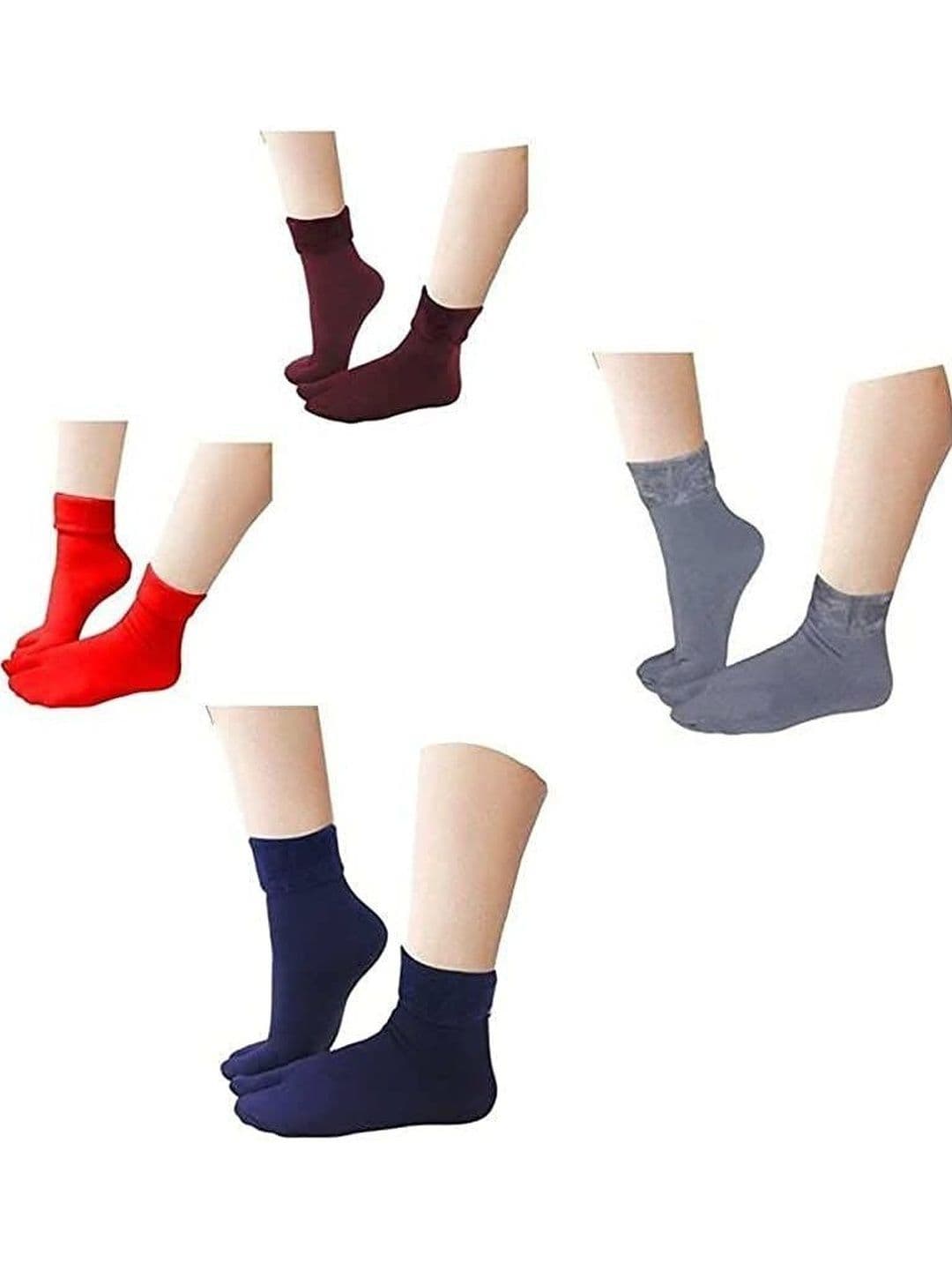 Faton Unisex Pack of 4 Wool Ankle Length Socks - view 1