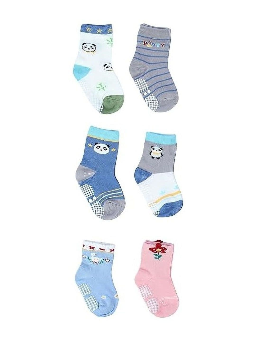 Faton Kids Pack of 6 Cotton Patterned Ankle Length Socks - view 1
