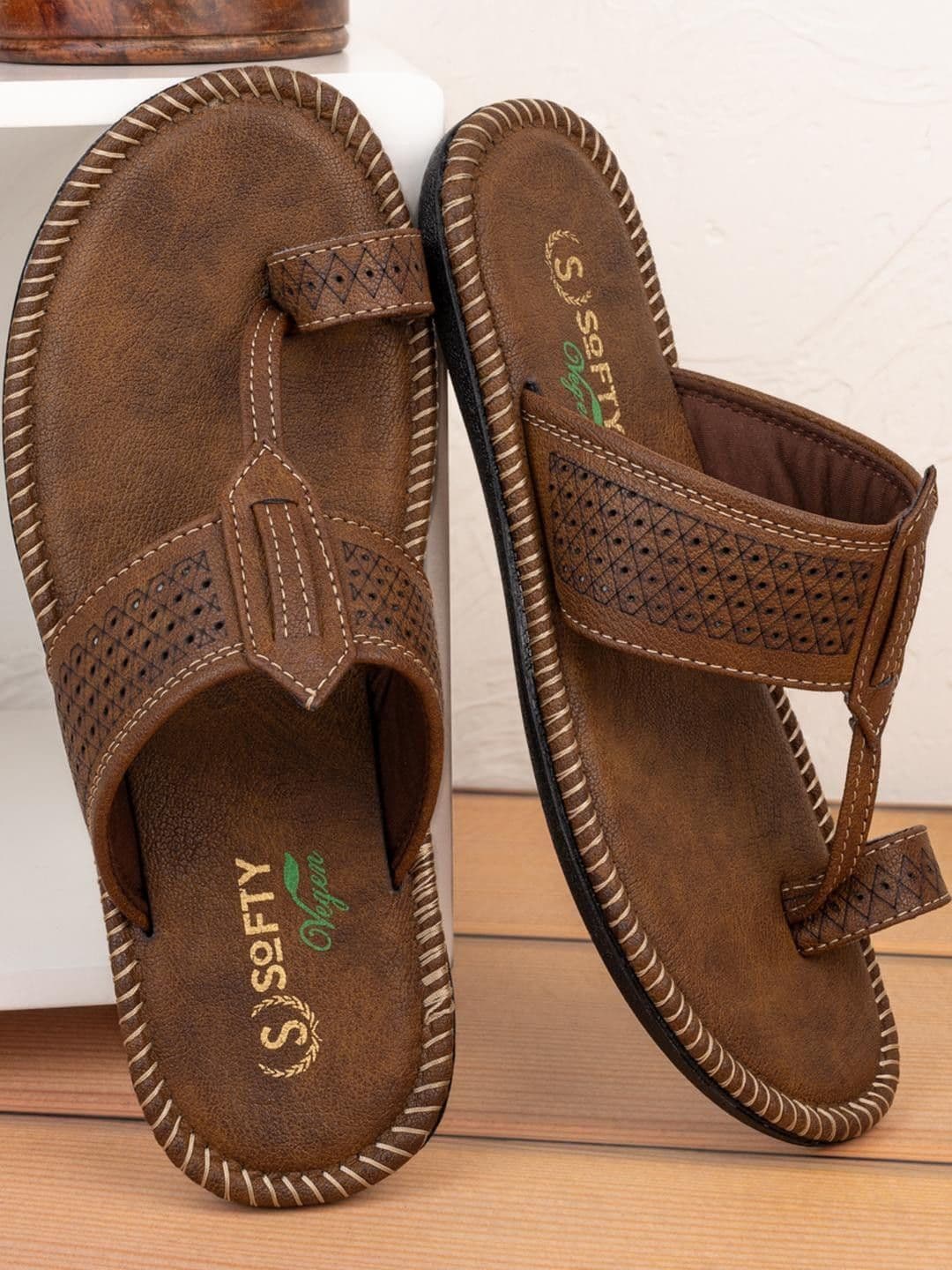 SOFTY VEGEN Men Ethnic Comfort Sandals - view 1
