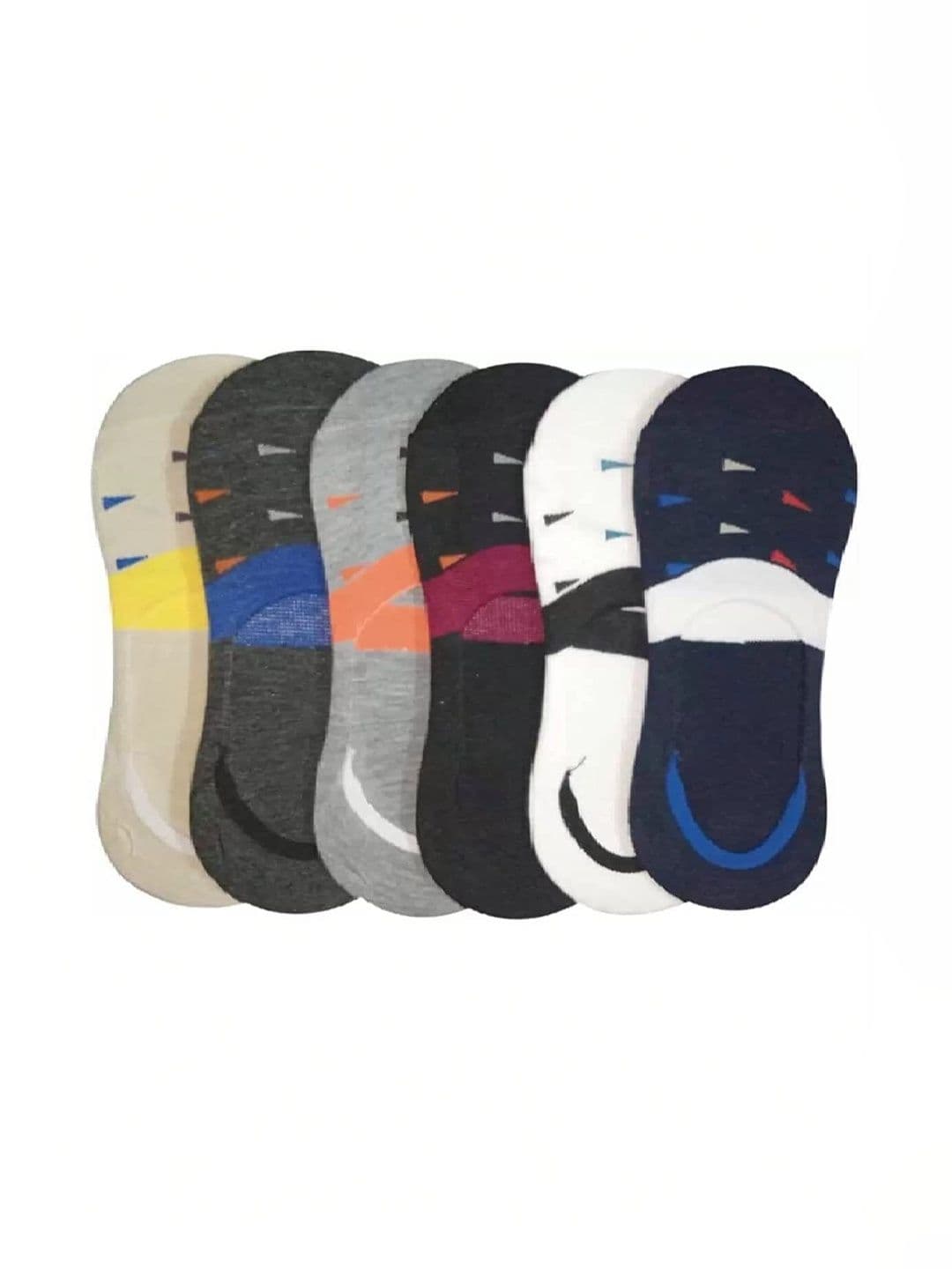 Faton Men Pack of 5 Cotton Patterned Shoe Liners Socks - view 1