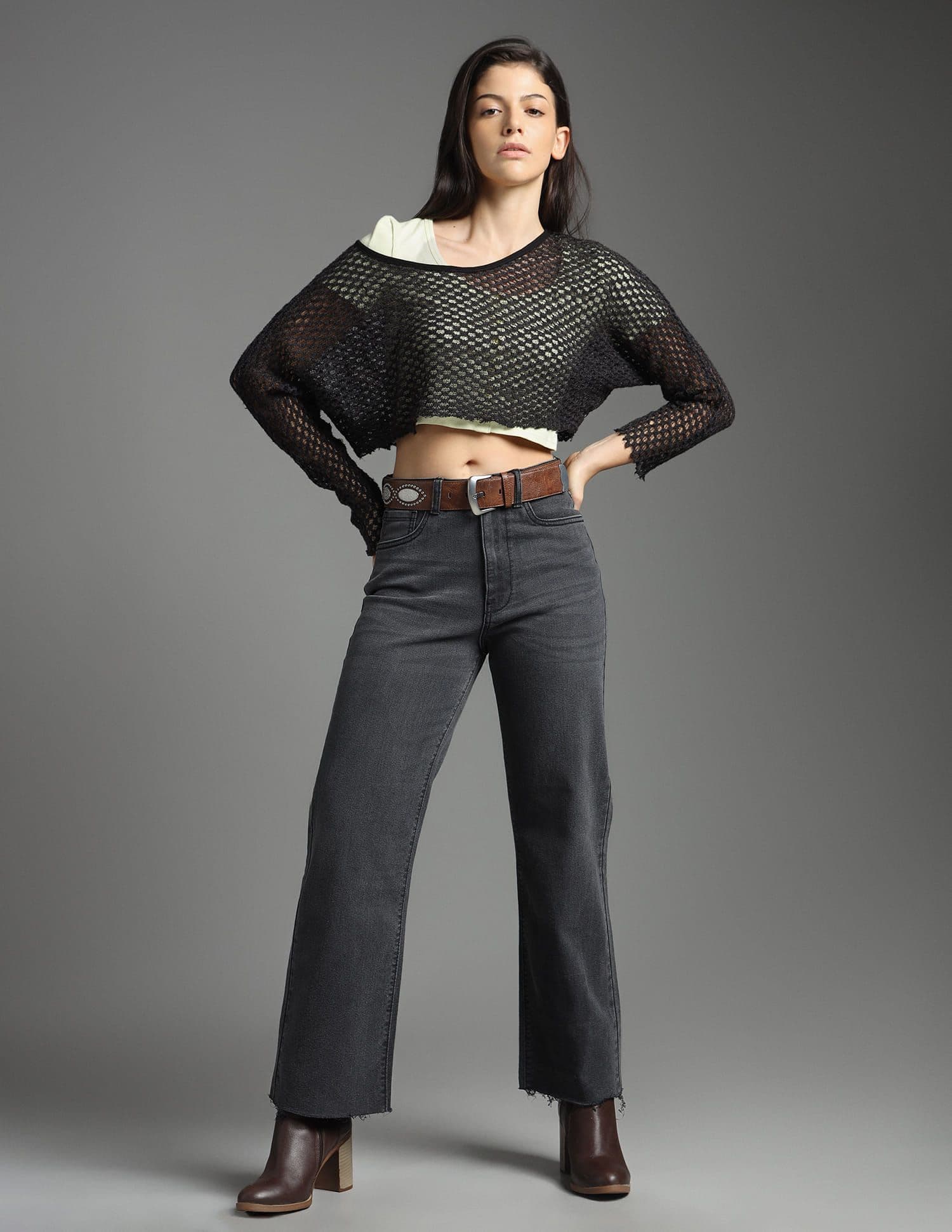 Flying Machine Women Wide Leg High-Rise Stretchable Jeans - view 1