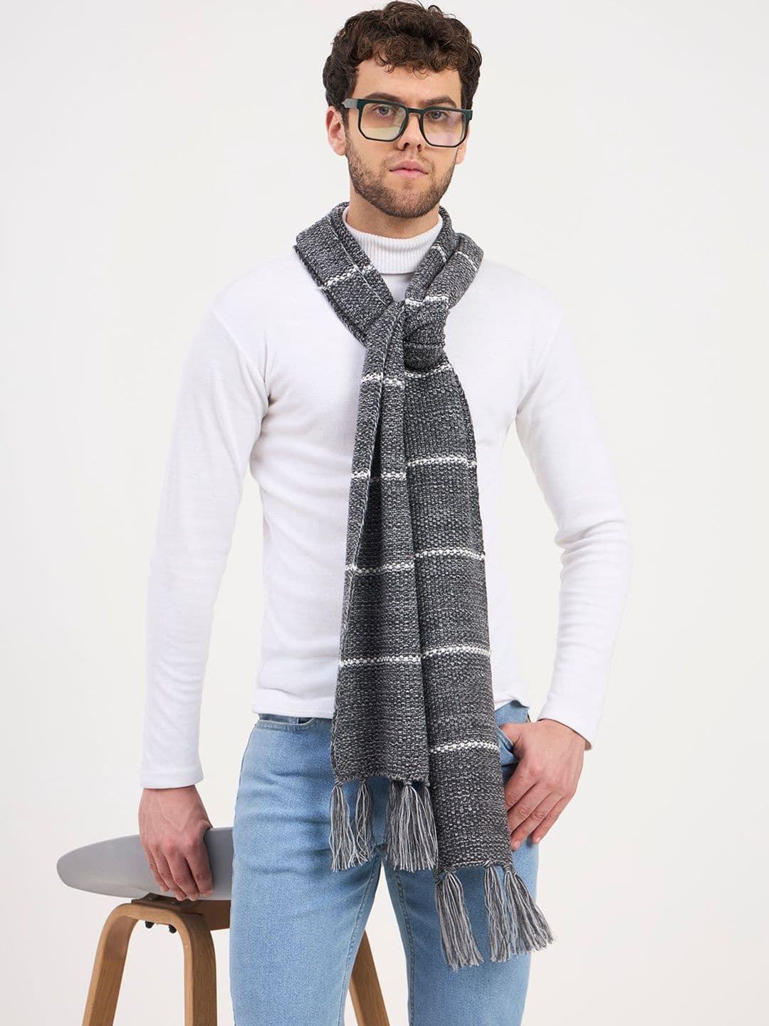 JoE Hazel Men Striped Acrylic Mufflers - view 1