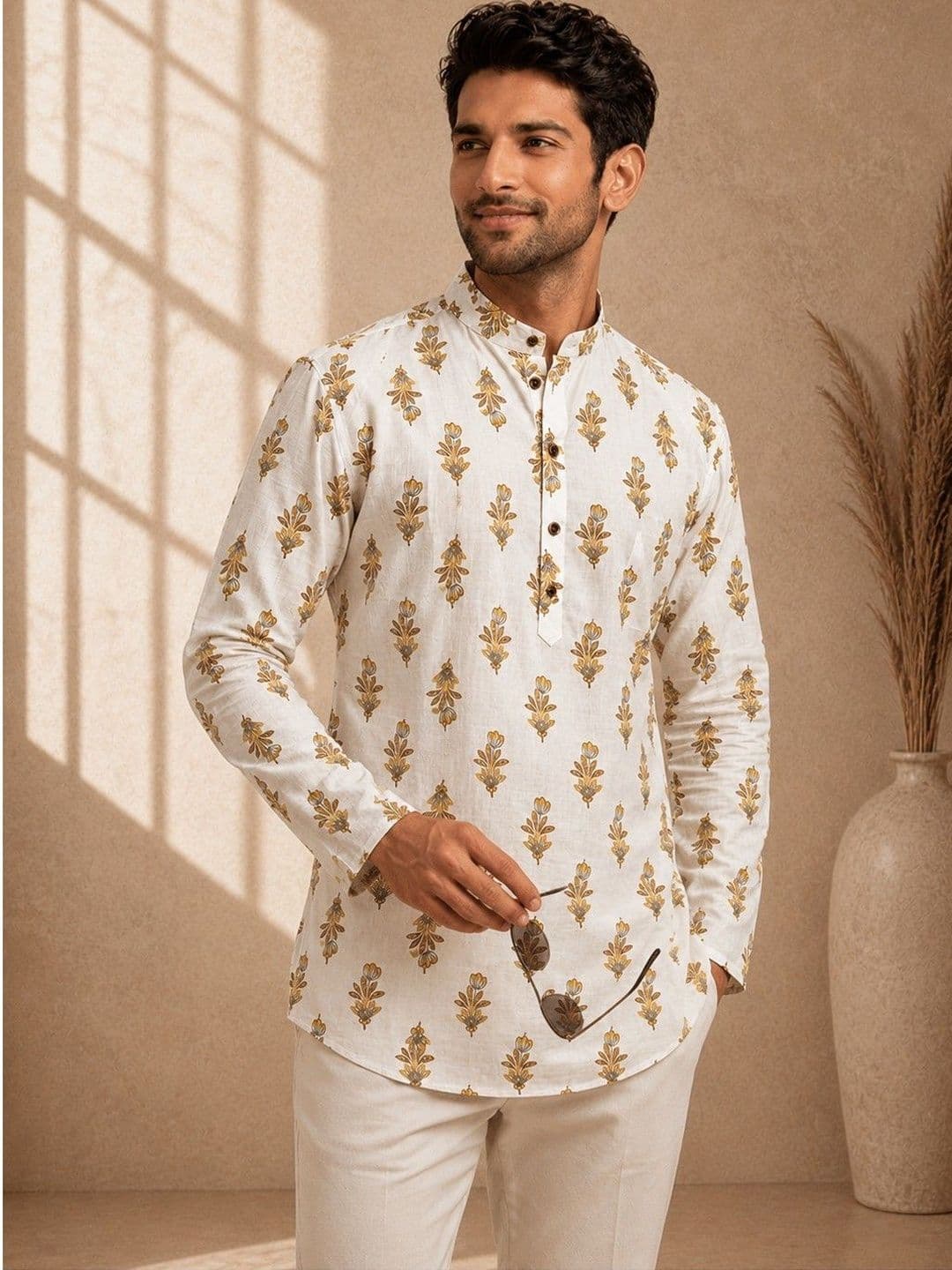 SOURAGYA Men Ethnic Motifs Printed Indie Prints Kurta - view 1