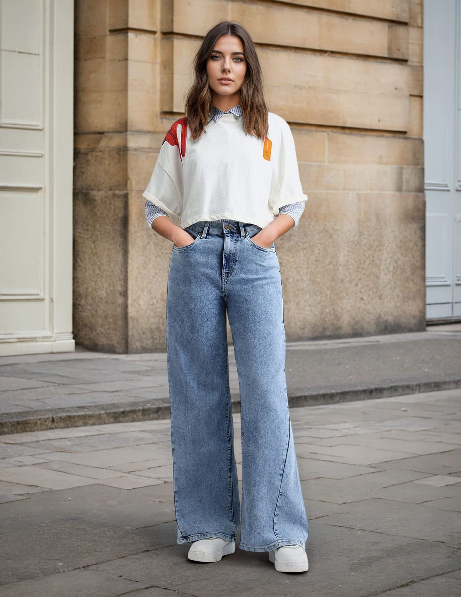 Flying Machine K-Street X High Rise Baggy Fit Jeans - view 1