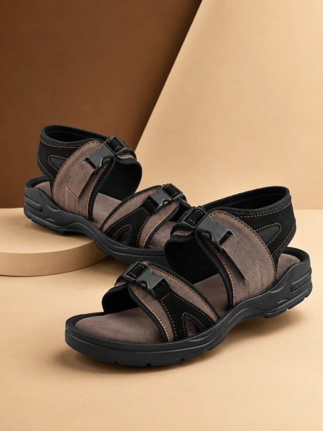 The Roadster Lifestyle Co. Men Grey Casual Cushioned Footbed Lightweight Outdoor Sandals - view 1