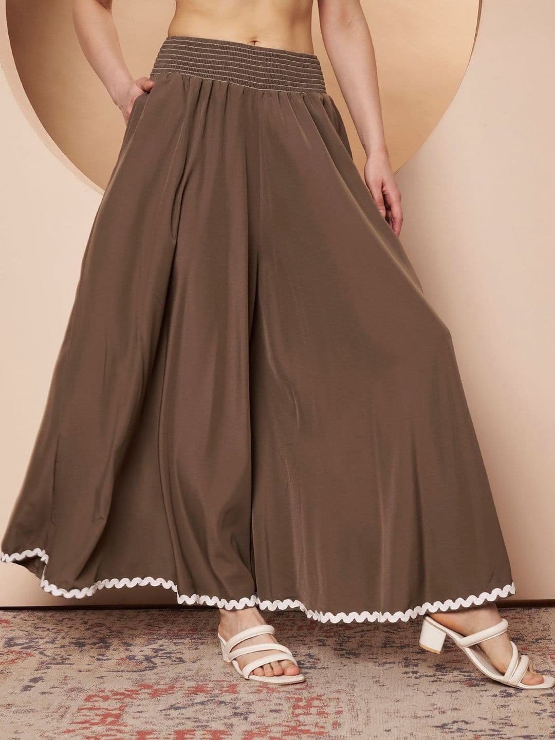 OTABU Women Hem Design Flared Palazzos - view 1