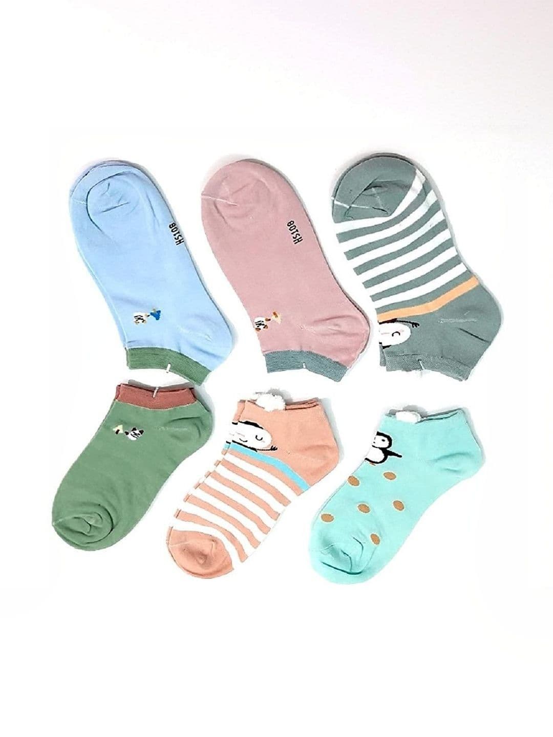 Faton Men Cotton Patterned Ankle Length Socks - view 1