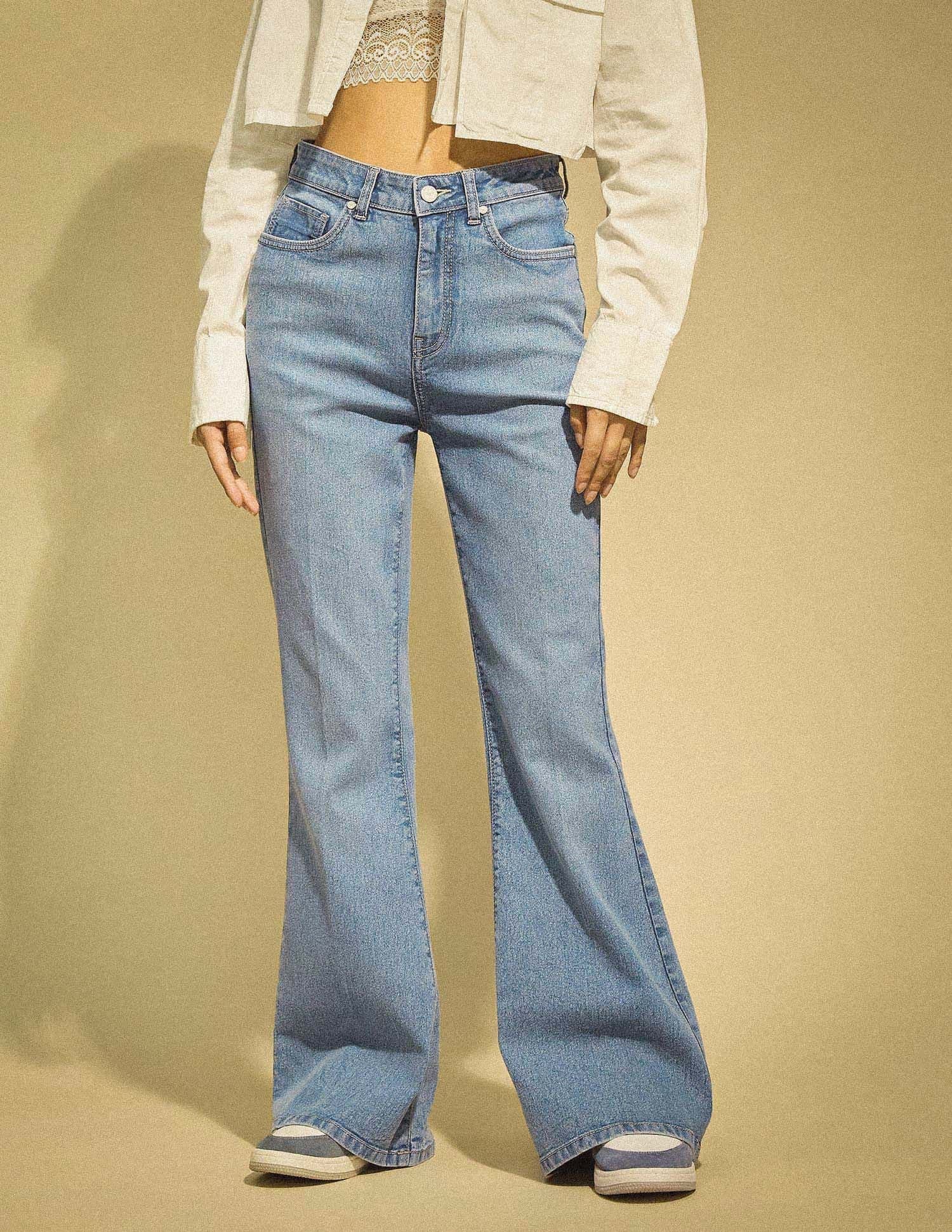 Flying Machine K-Street X High Rise Extreme Flare Crease Line Jeans - view 1