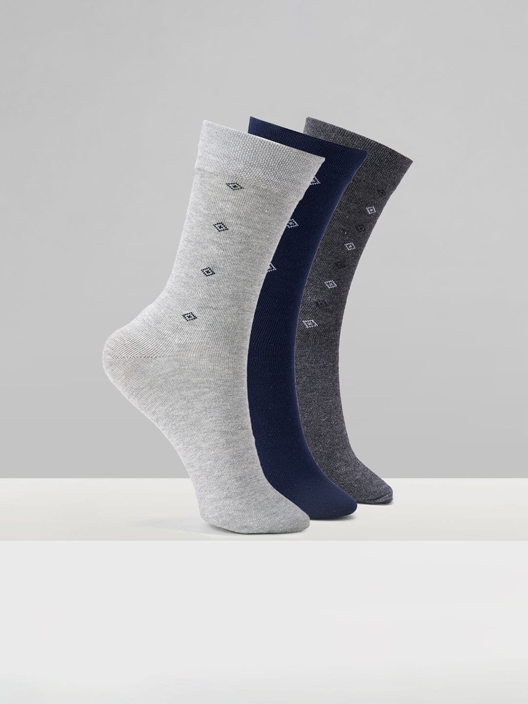 Urban Ranger by pantaloons Men Pack of 3 Cotton Blend Assorted Patterned Calf Length Socks - view 1