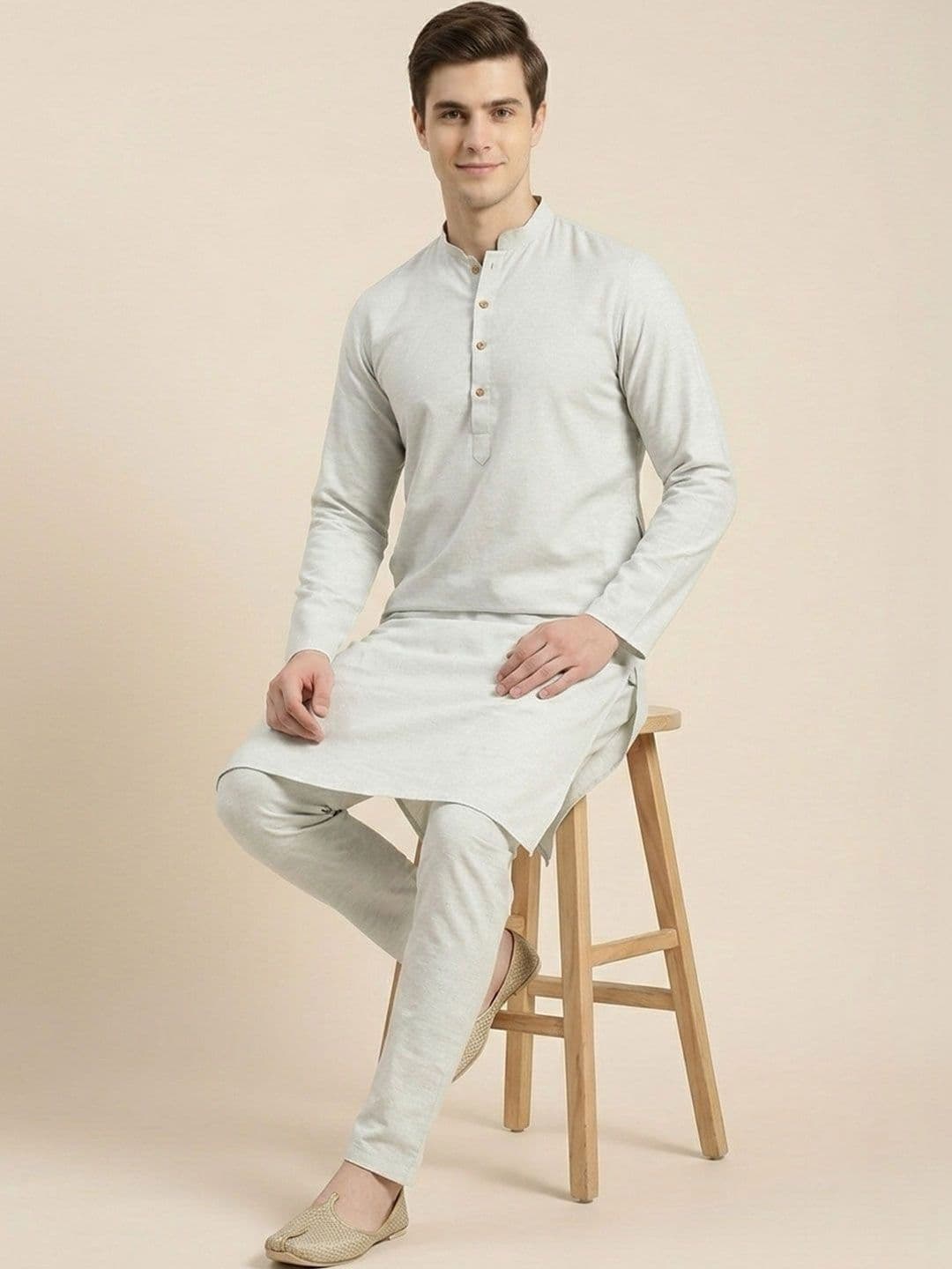 HERE&NOW Men Handloom Kurta - view 1
