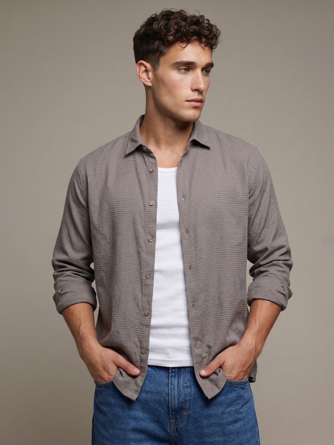 glitchez Textured Pure Cotton Casual Shirt - view 1