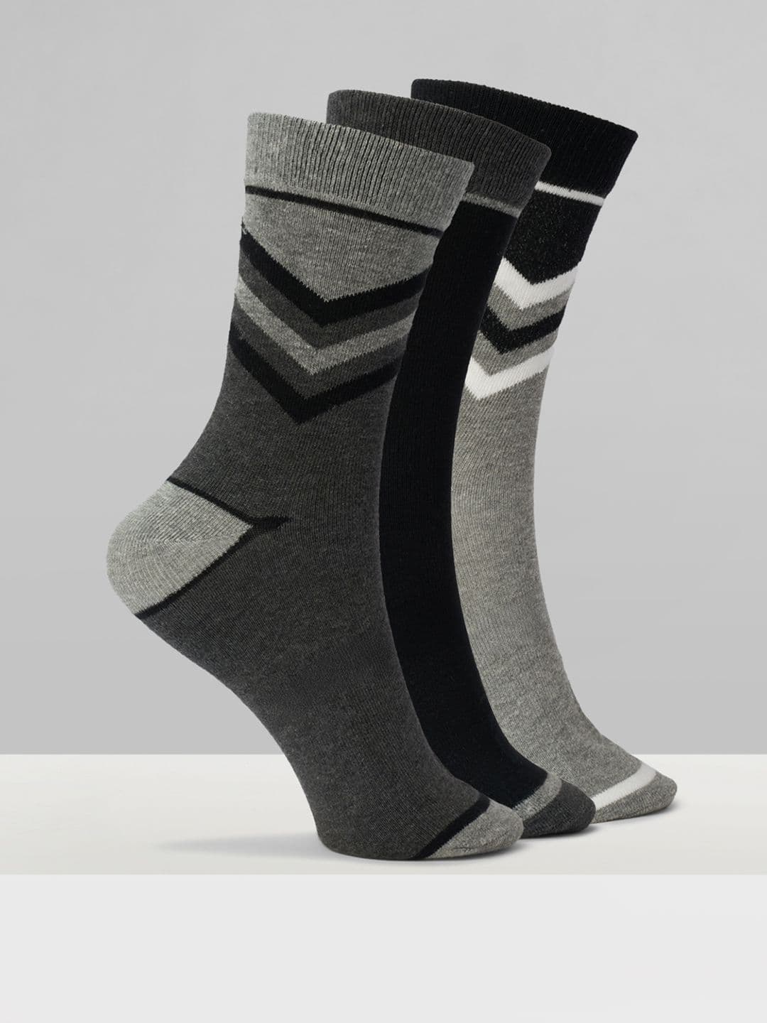 Urban Ranger by pantaloons Men Pack of 3 Cotton Blend Assorted Patterned Above Ankle Socks - view 1