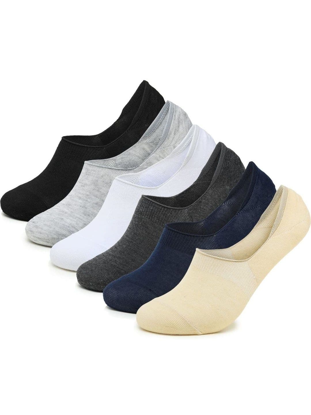 Faton Unisex Pack of 6 Cotton Shoe Liners Socks - view 1
