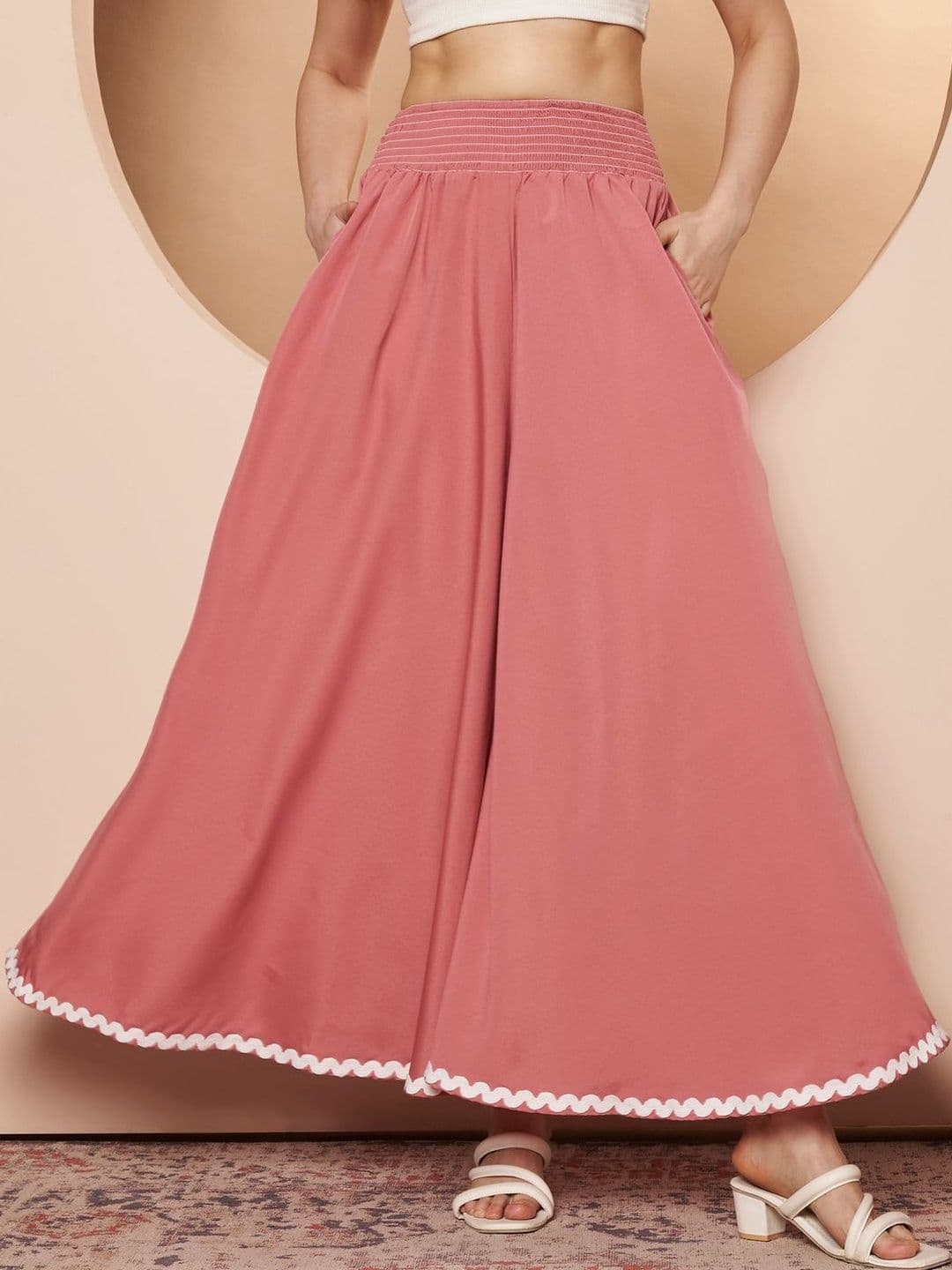 OTABU Women Hem Design Flared Palazzos - view 1
