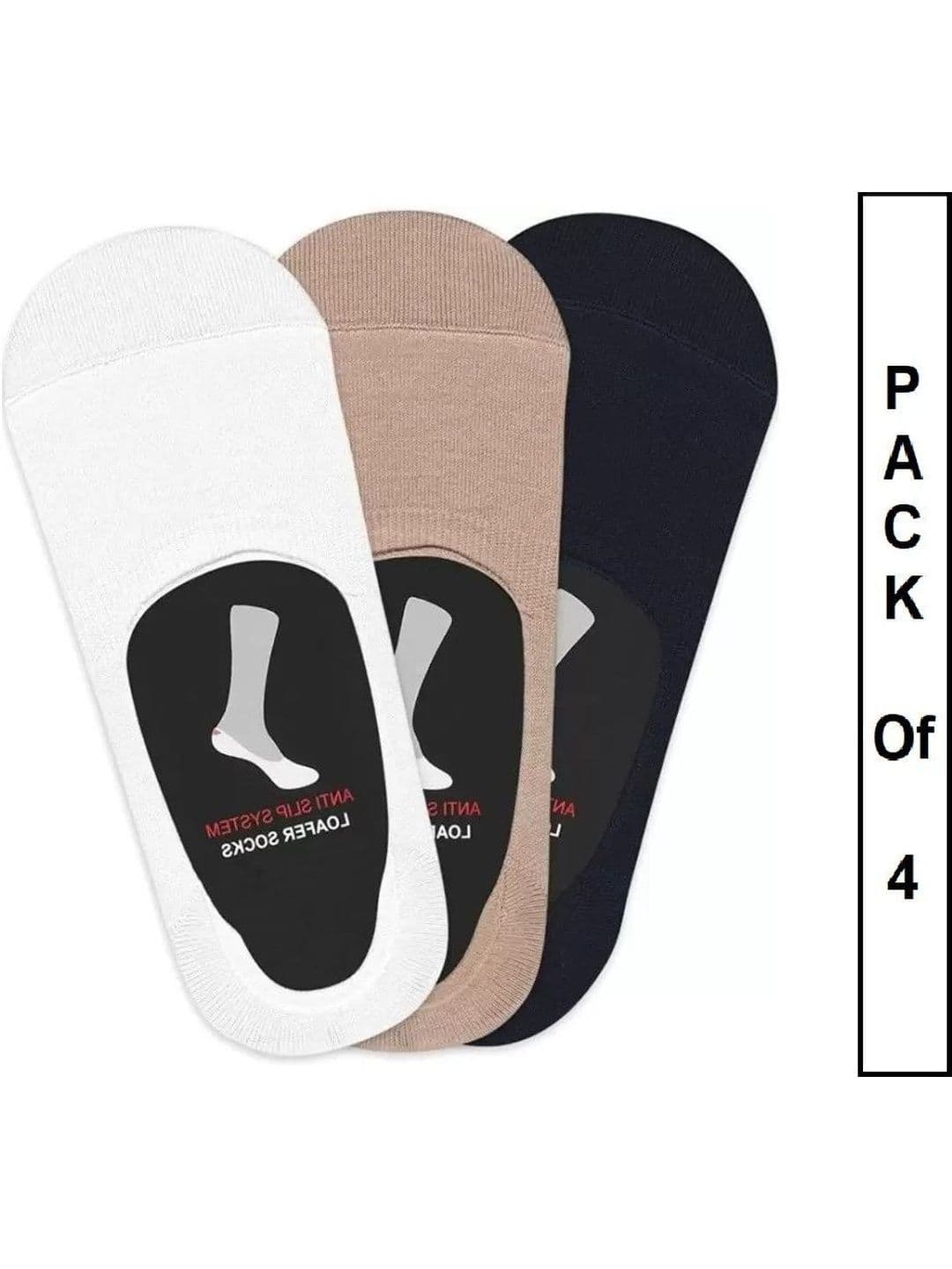 Faton Men Pack of 3 Cotton Shoe Liners Socks - view 1