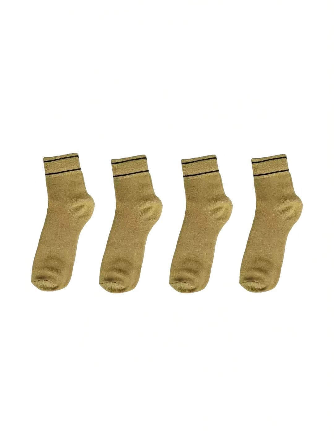Faton Unisex Pack of 4 Cotton Striped Ankle Length Socks - view 1