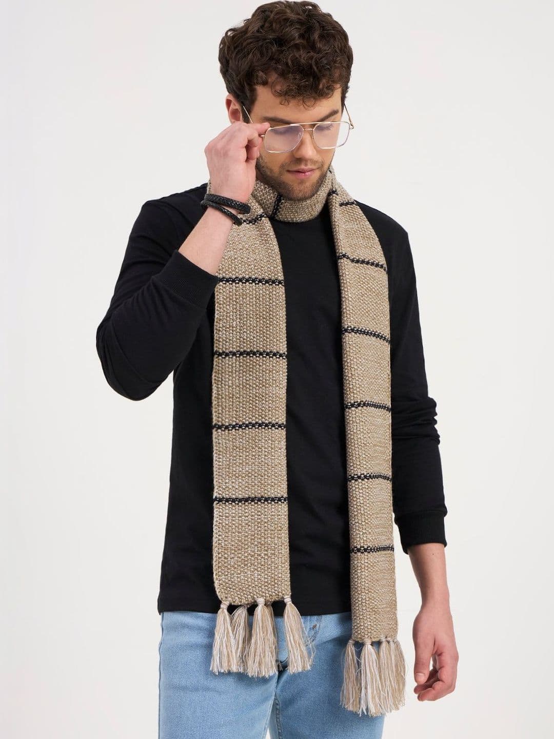 JoE Hazel Men Striped Acrylic Mufflers - view 1