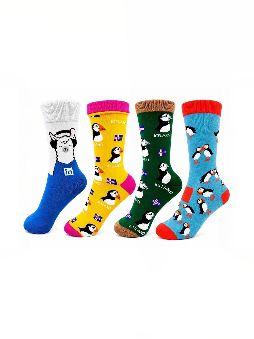 Faton Men Pack of 4 Cotton Patterned Calf Length Socks - view 1