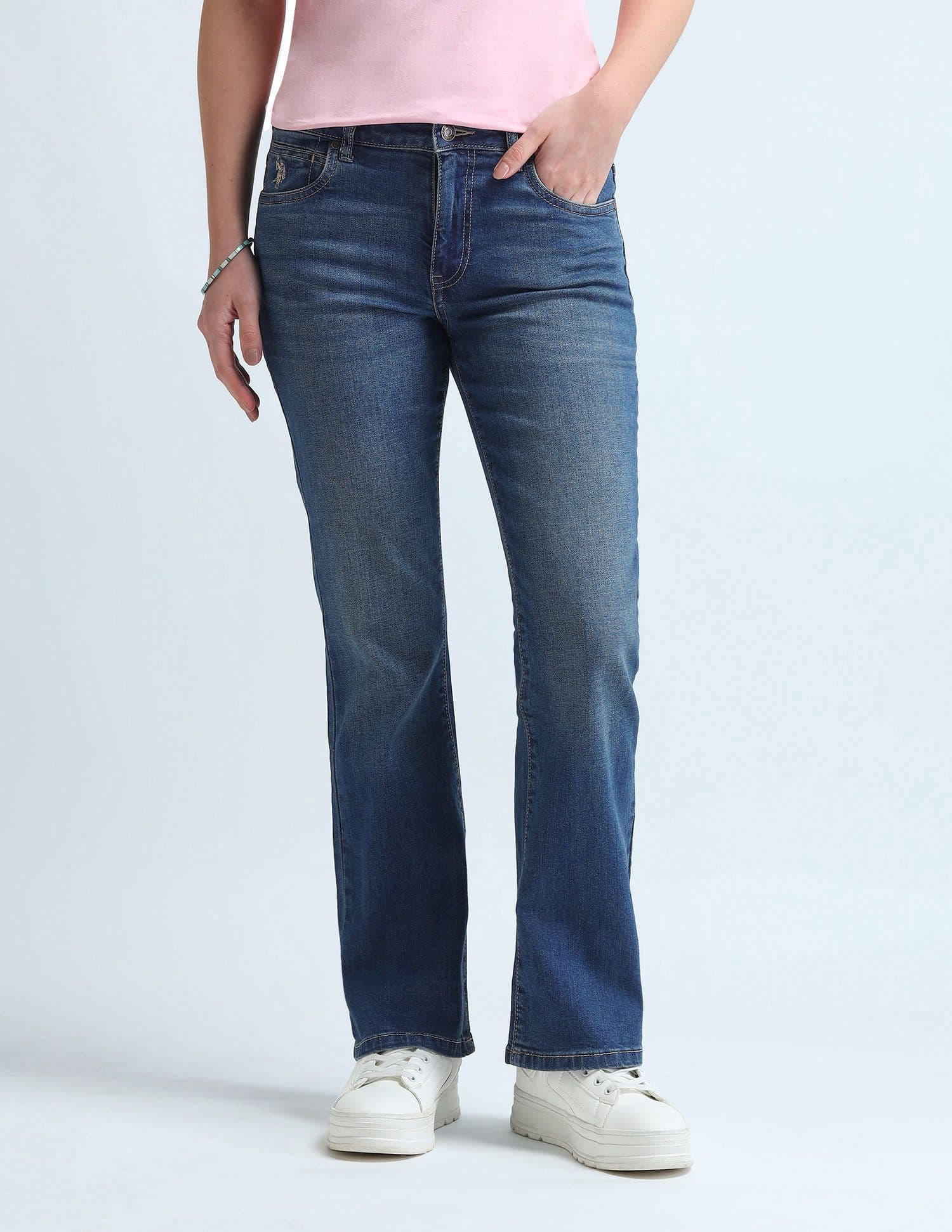 U.S. Polo Assn. Women Bootcut Light Fade Stretchable Jeans - view 1