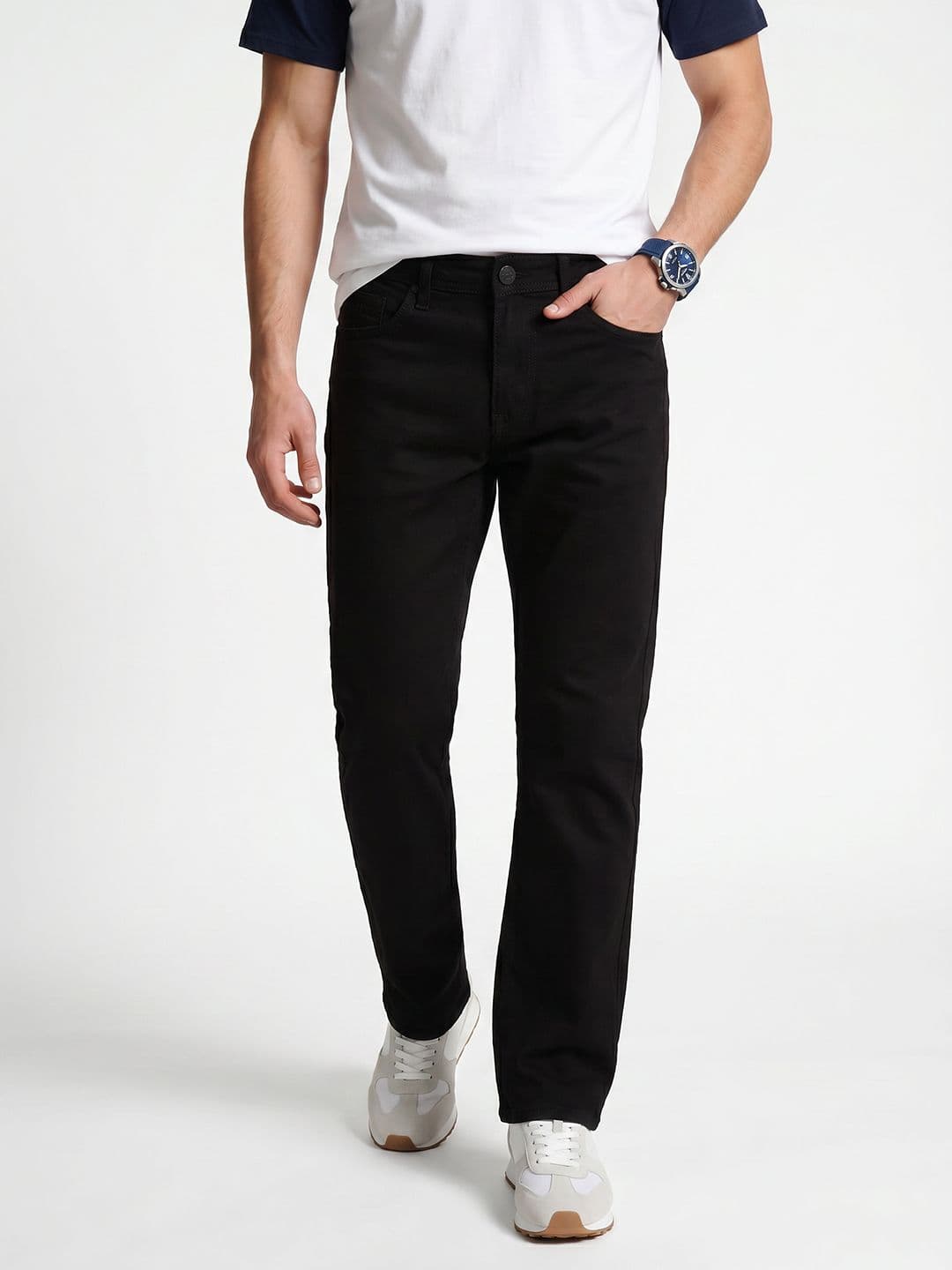 Integriti Men Straight Fit Light Fade Stretchable Jeans - view 1