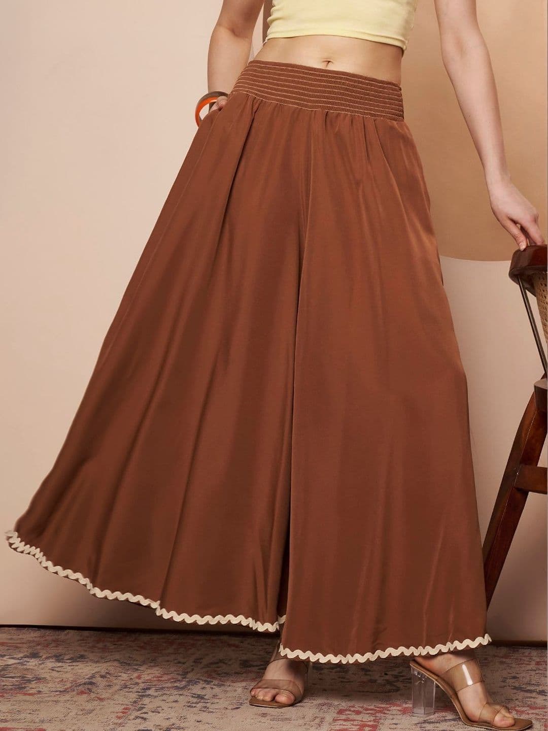 LookShine Women Hem Design Flared Palazzos - view 1
