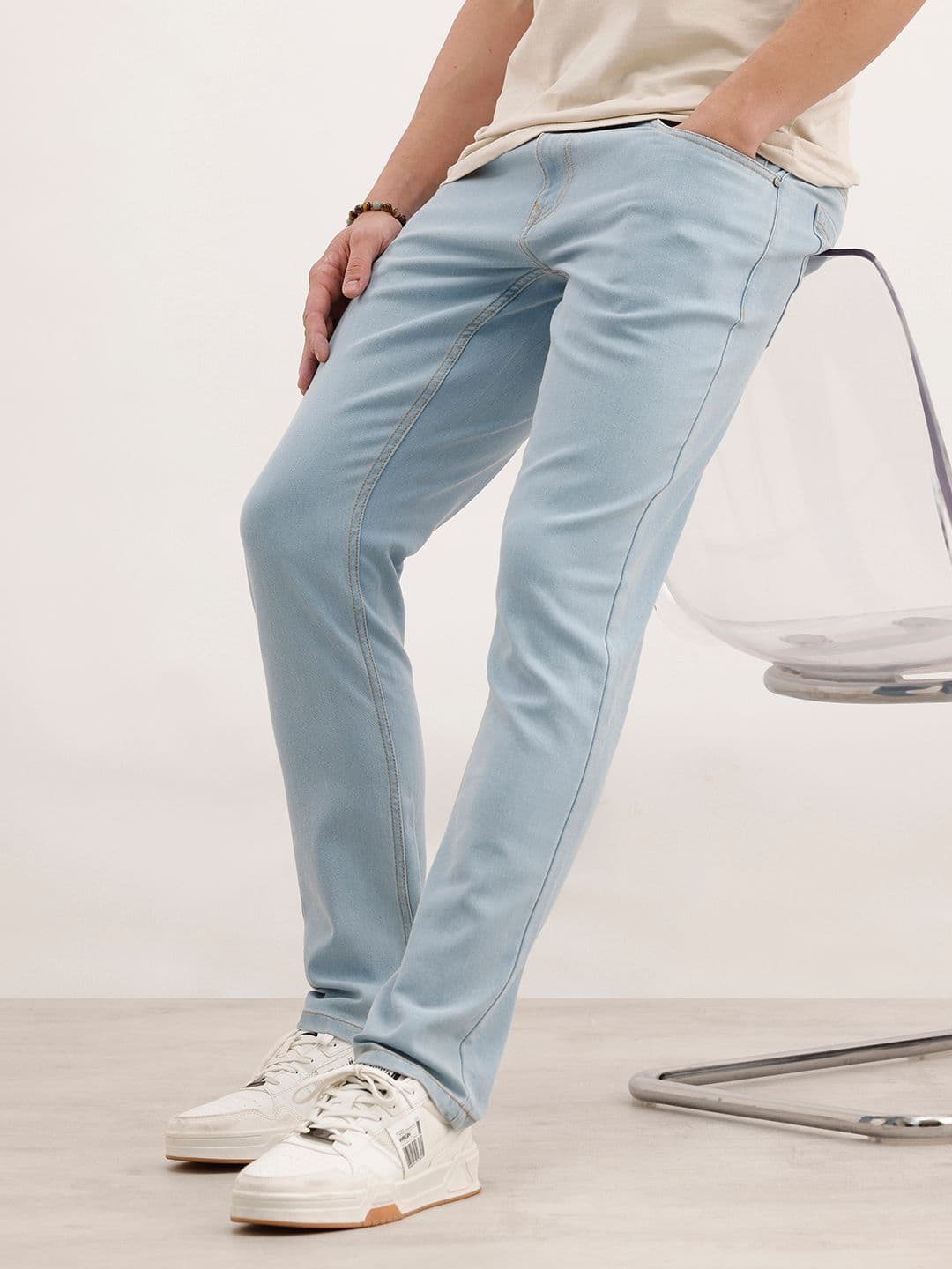 WROGN Men Slim Fit Mid-Rise Cotton Jeans - view 1