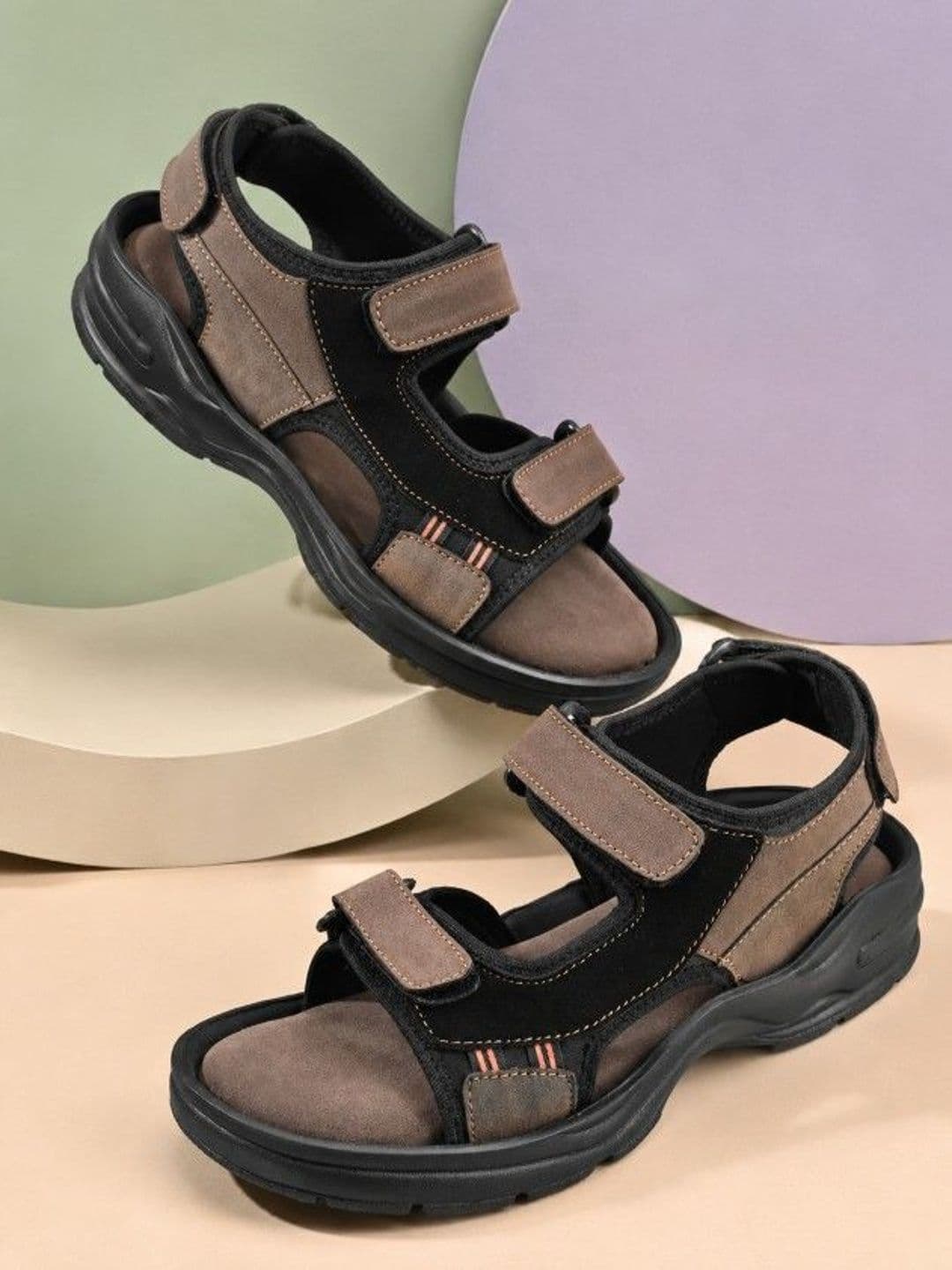 The Roadster Lifestyle Co. Men Grey Casual Cushioned Footbed Lightweight Outdoor Sandals - view 1