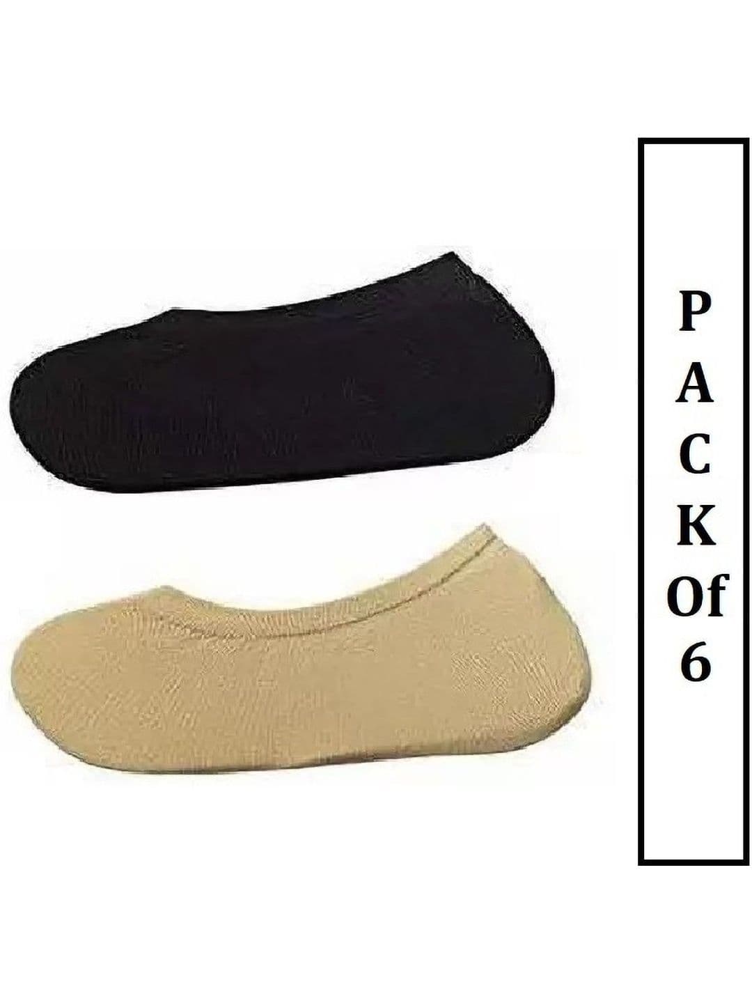 Faton Men Pack of 6 Cotton Shoe Liners Socks - view 1