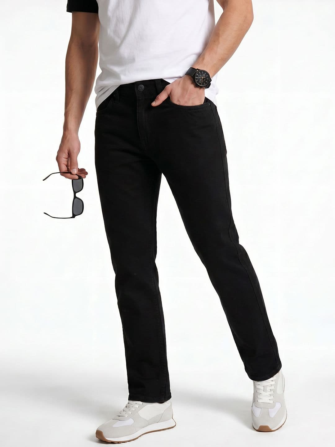 Integriti Men Straight Fit Pure Cotton Jeans - view 1