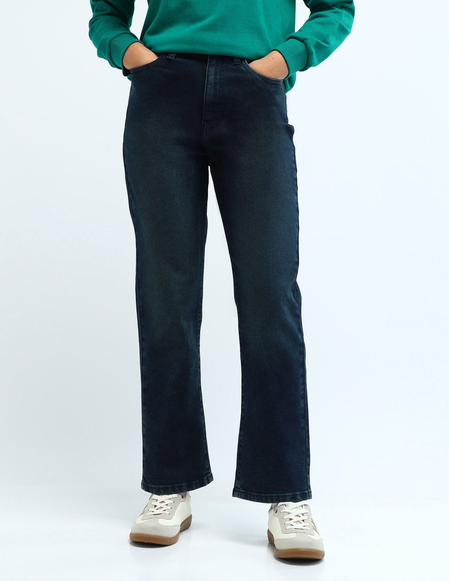 U.S. Polo Assn. Women Straight Fit High-Rise Stretchable Jeans - view 1