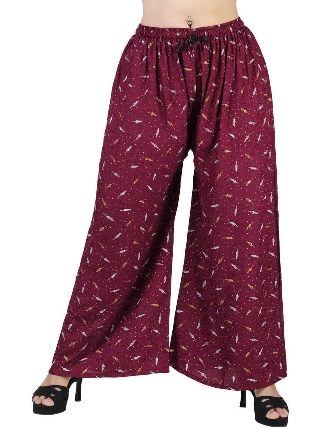 BINISH Women 2 Printed Chambray Ethnic Palazzos - view 1