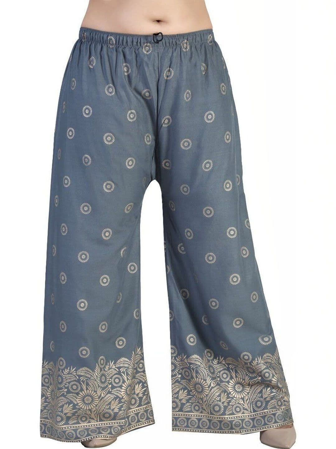 BINISH Women Ethnic Motifs Printed Chambray Ethnic Palazzos - view 1