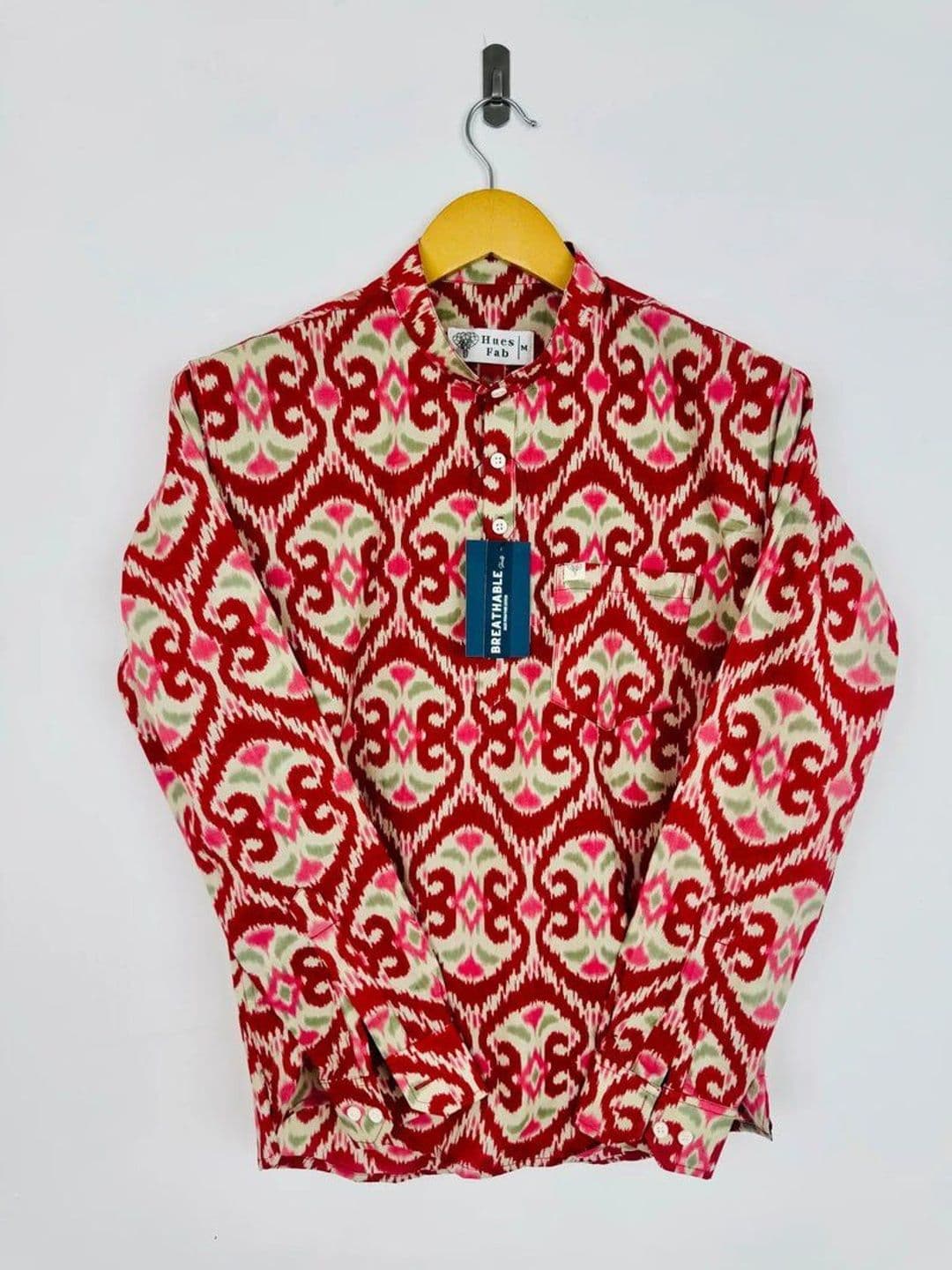 Hues Fab Men Ethnic Motifs Printed Indie Prints Kurta - view 1
