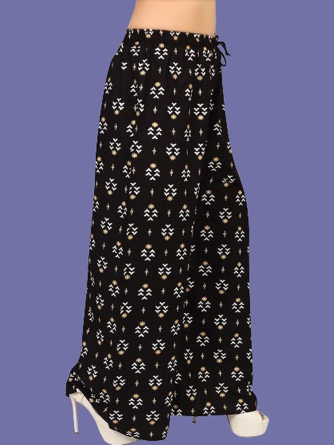 BINISH Women Ethnic Motifs Printed Chambray Ethnic Palazzos - view 1