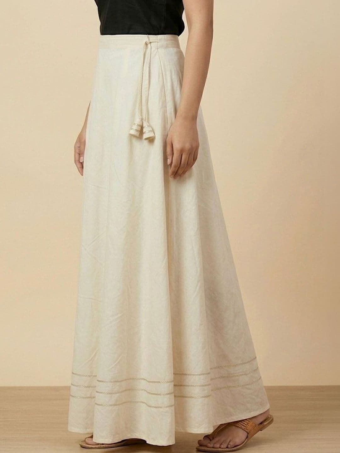 BCZ Style Women Cotton Cotton Cambric Maxi Flared Skirt - view 1
