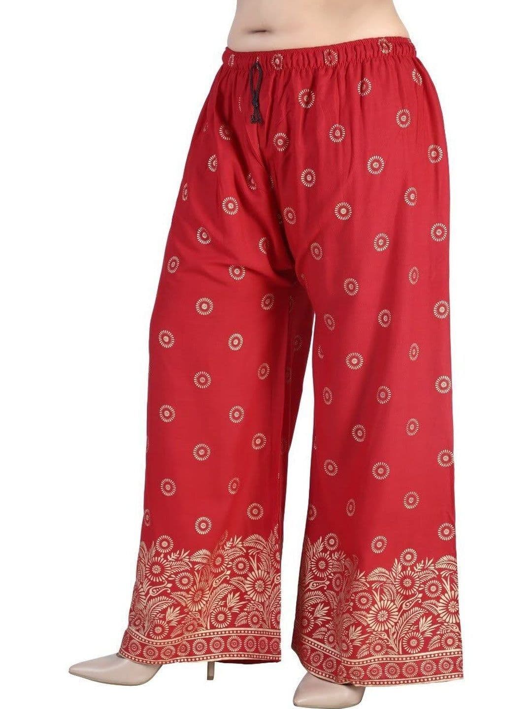 BINISH Women Ethnic Motifs Printed Chambray Ethnic Palazzos - view 1