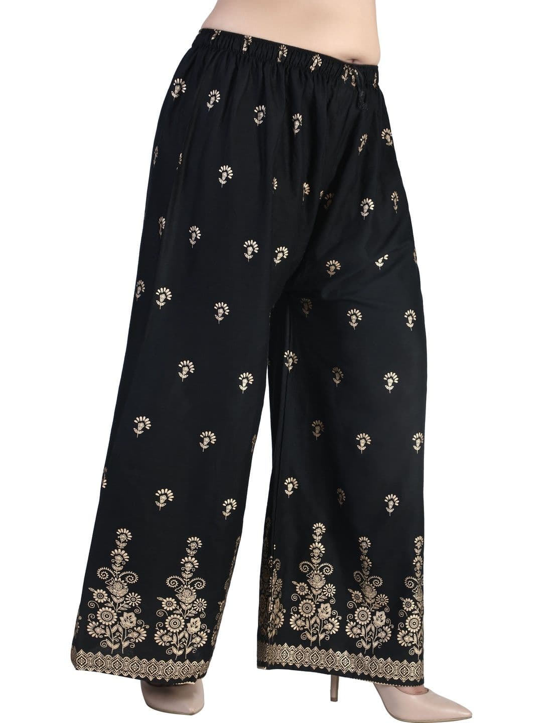 BINISH Women Ethnic Motifs Printed Chambray Ethnic Palazzos - view 1