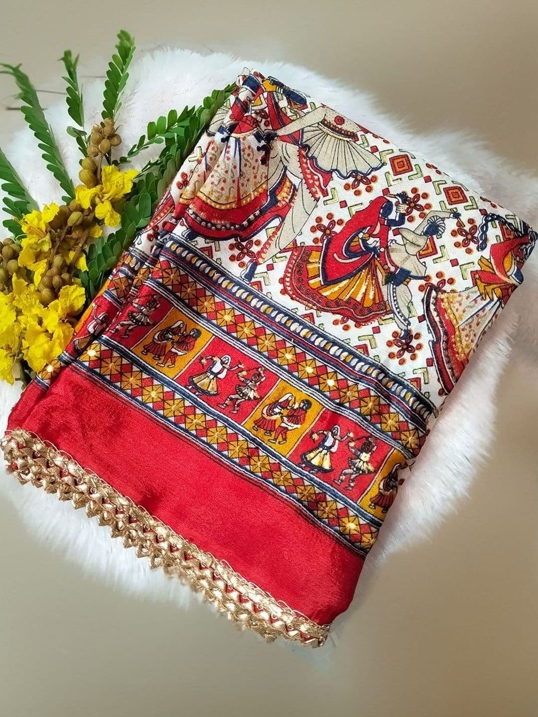 NAYE RANG Ethnic Motifs Printed Art Silk Dupatta - view 1