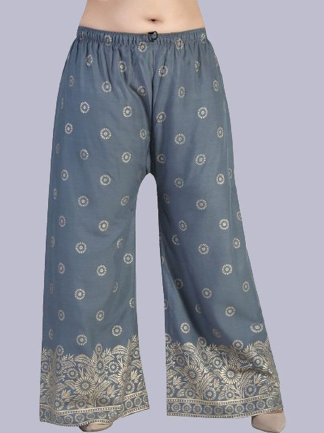 BINISH Women Ethnic Motifs Printed Chambray Ethnic Palazzos - view 1