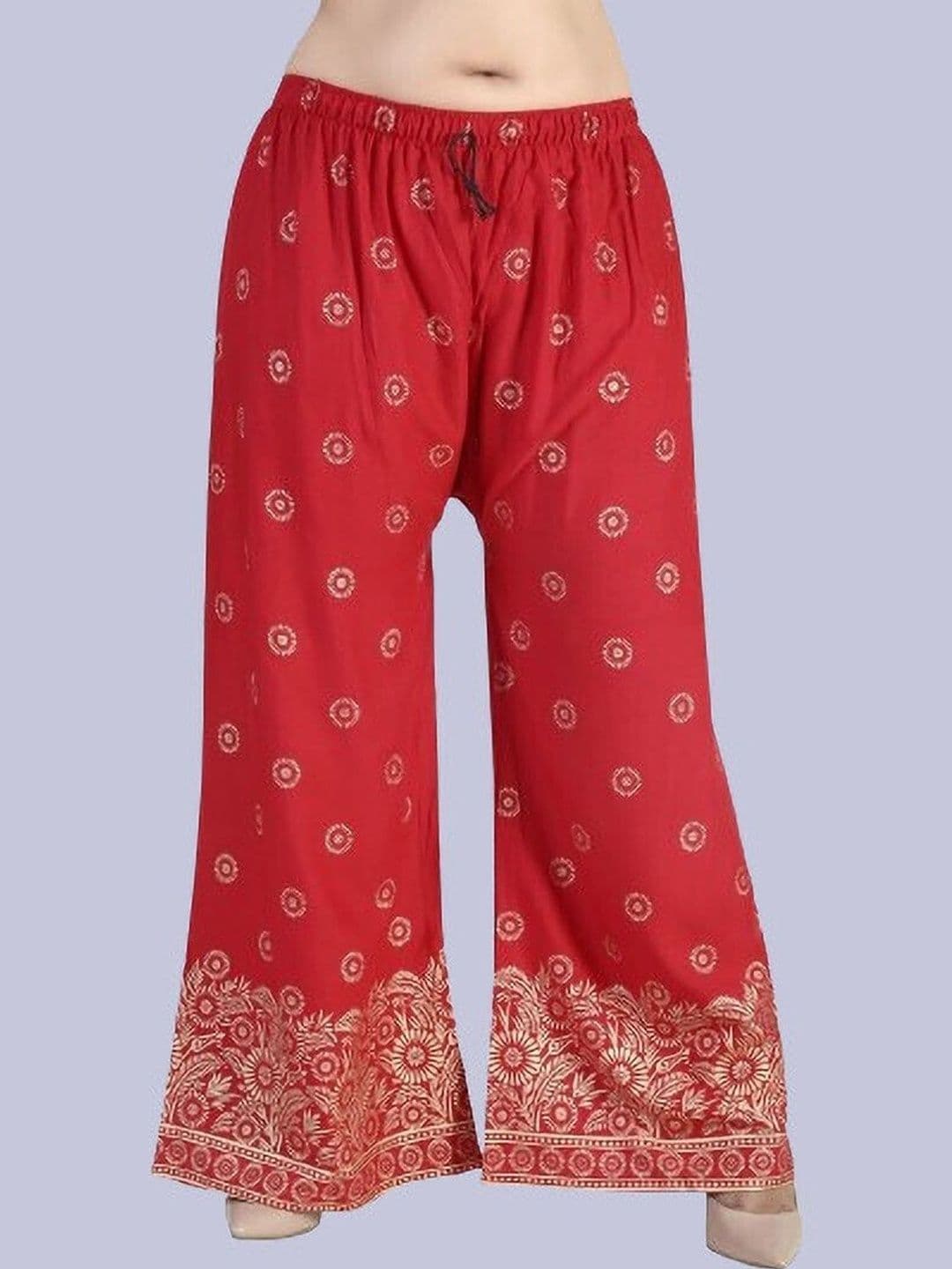 BINISH Women Ethnic Motifs Printed Chambray Ethnic Palazzos - view 1