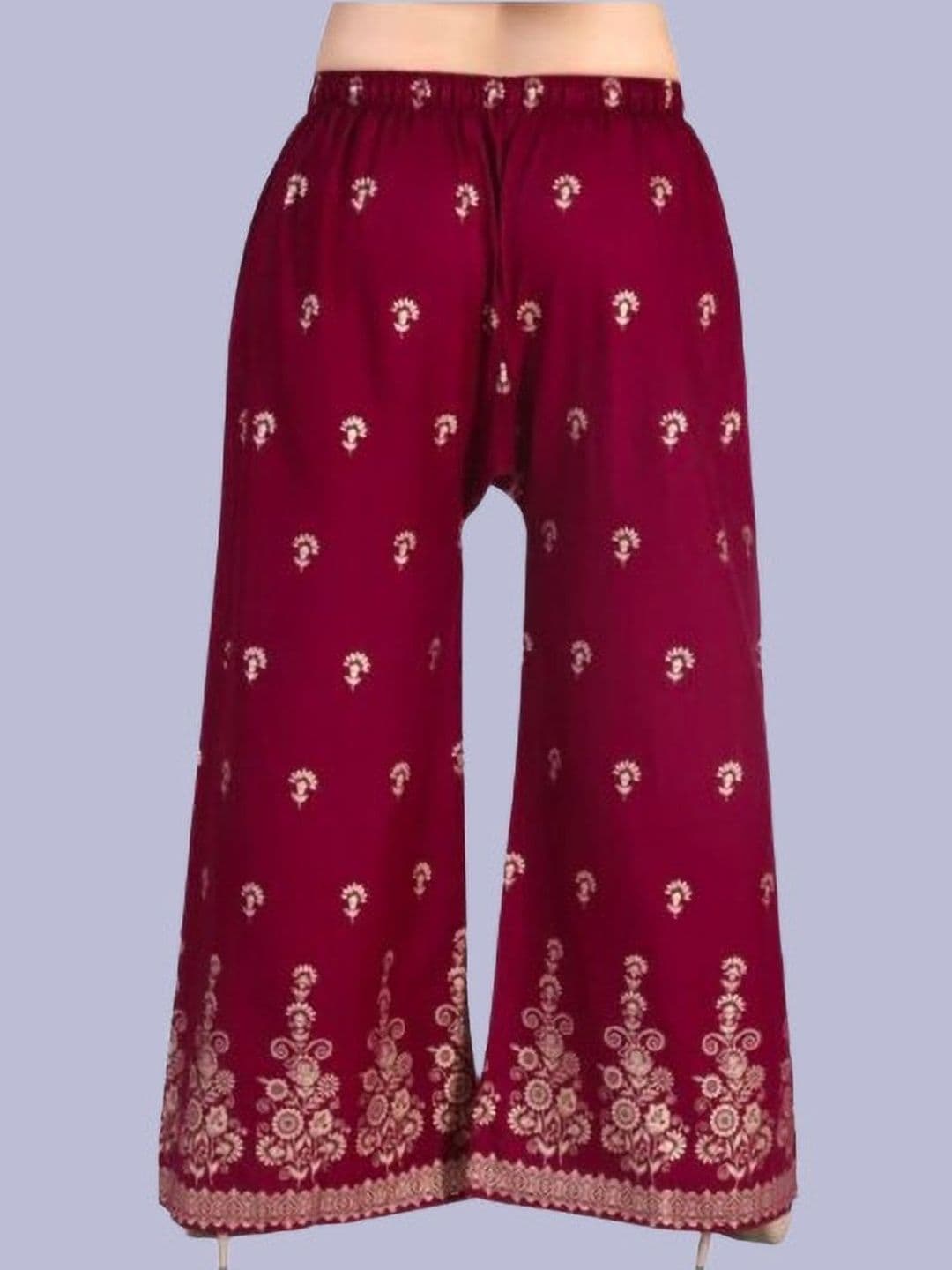 BINISH Women Ethnic Motifs Printed Chambray Ethnic Palazzos - view 1