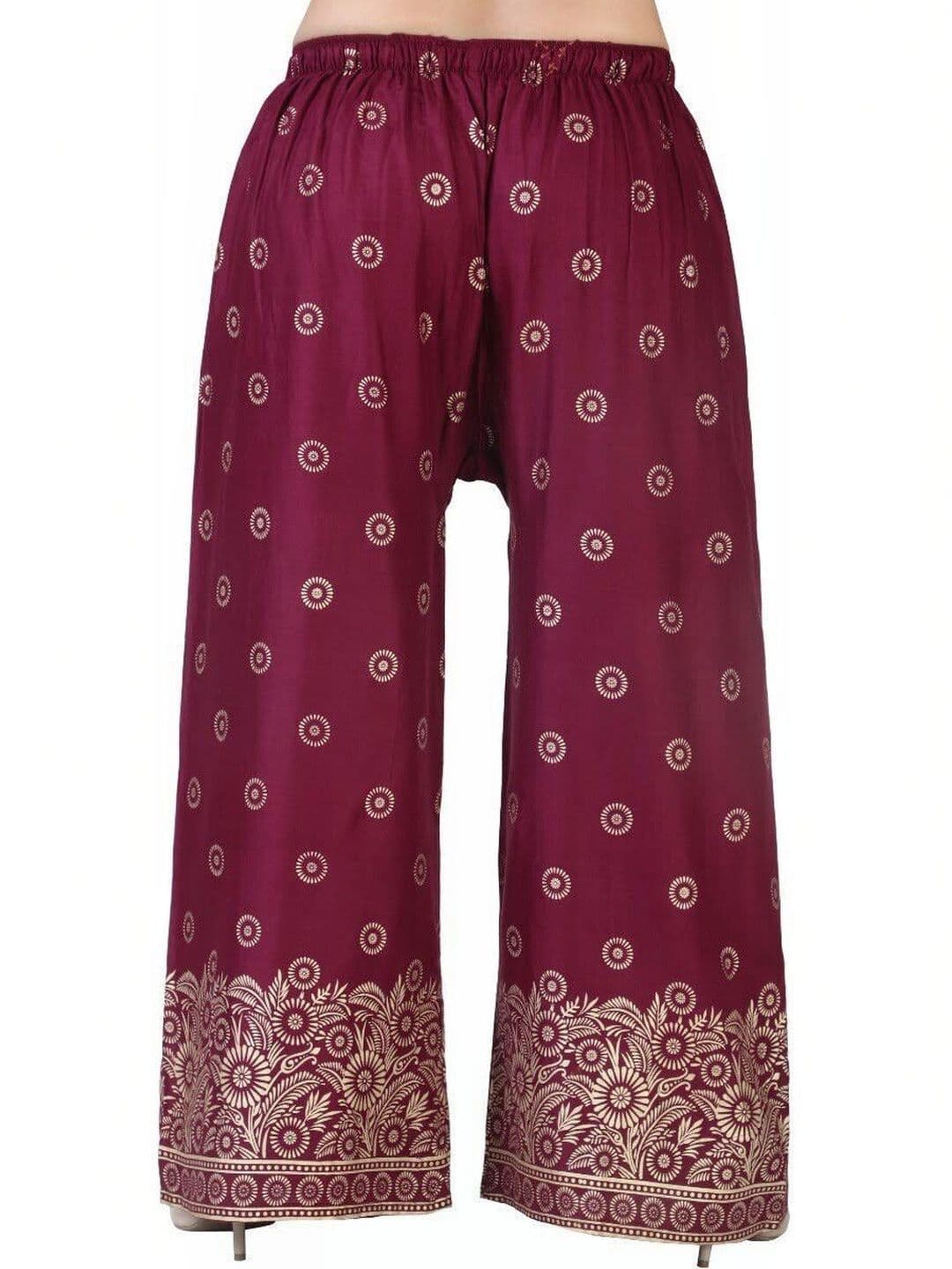 BINISH Women Floral Printed Chambray Ethnic Palazzos - view 1