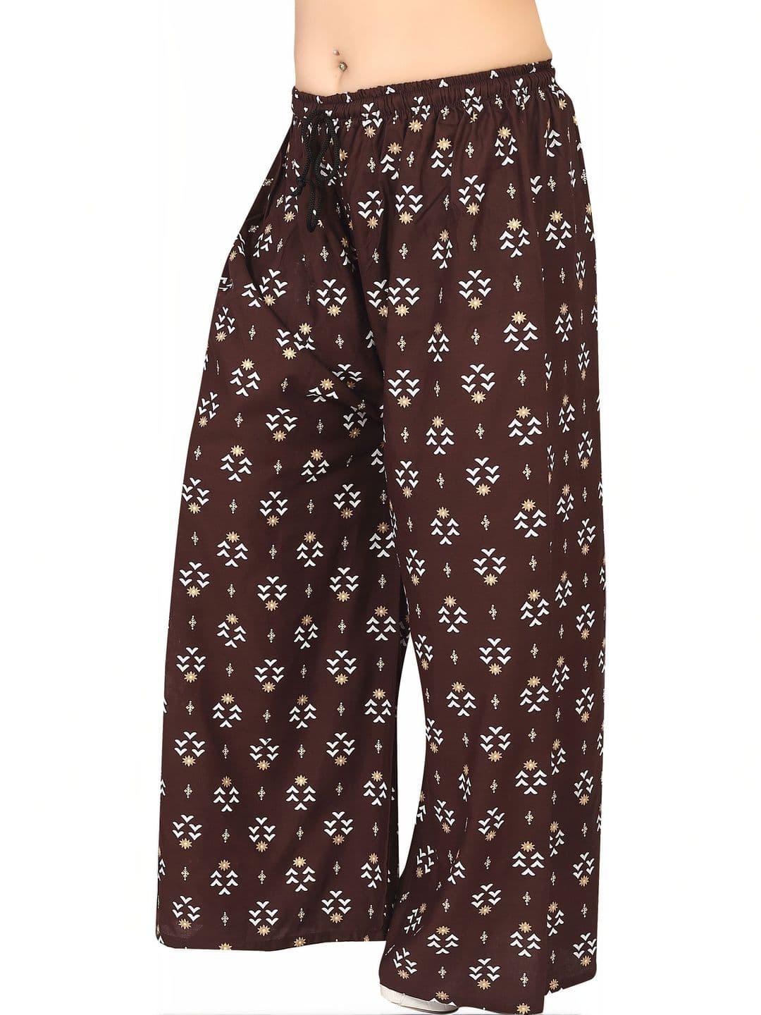 BINISH Women Ethnic Motifs Printed Chambray Ethnic Palazzos - view 1
