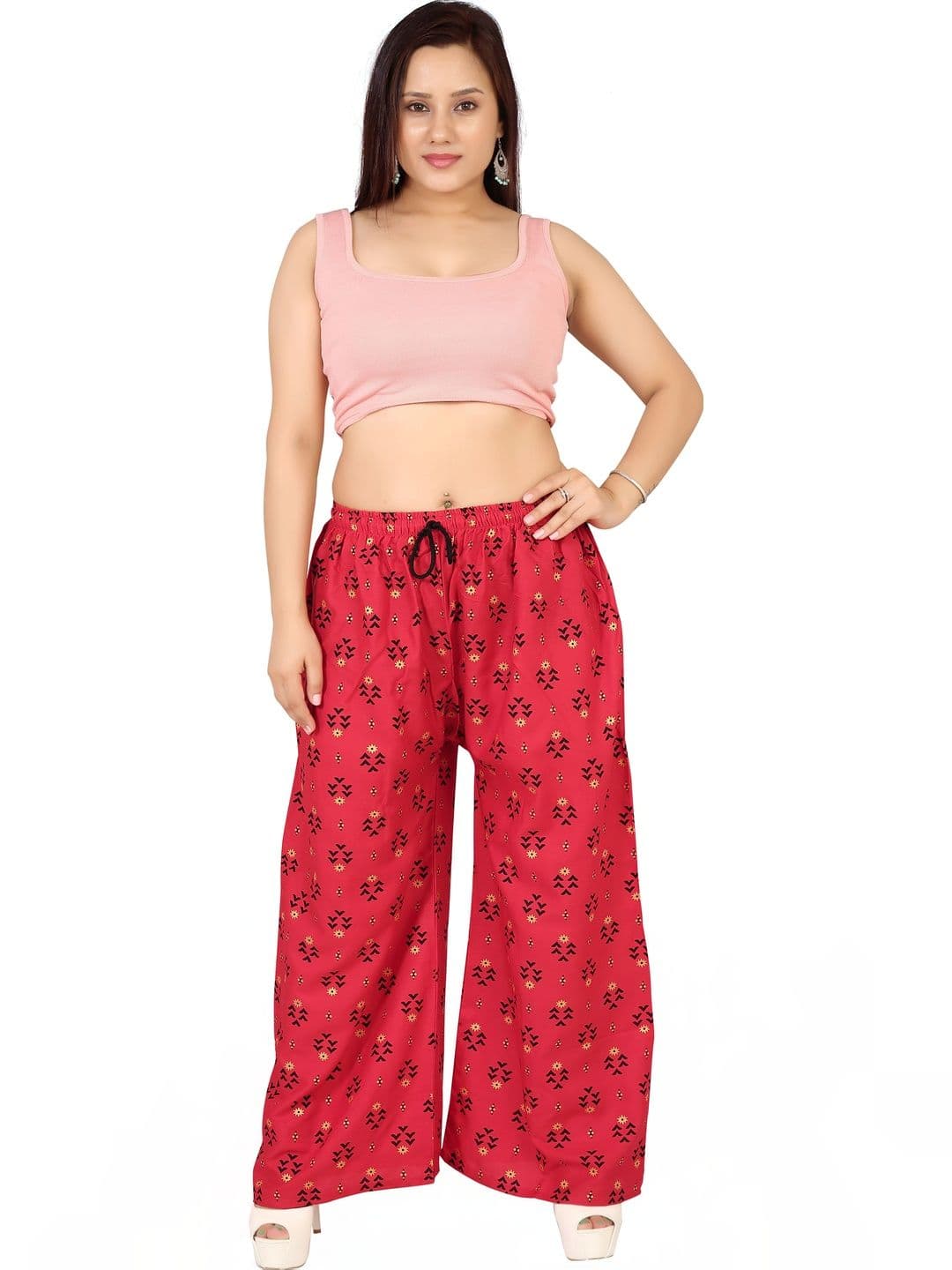 BINISH Women Printed Chambray Ethnic Palazzos - view 1