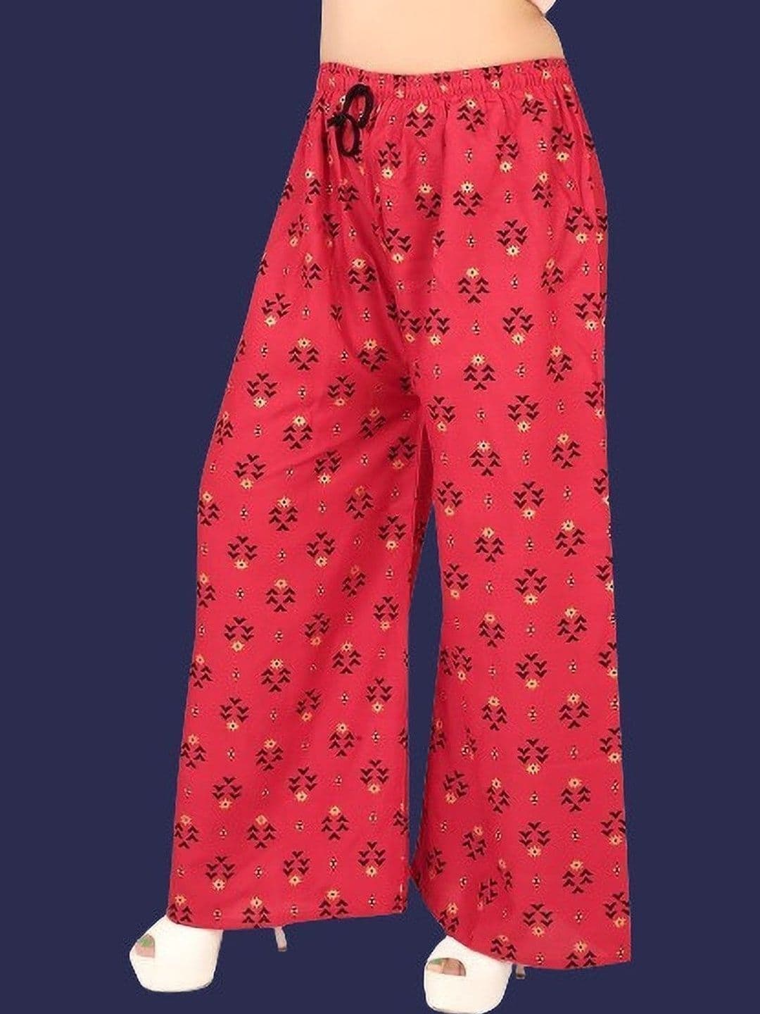 BINISH Women Ethnic Motifs Printed Chambray Ethnic Palazzos - view 1
